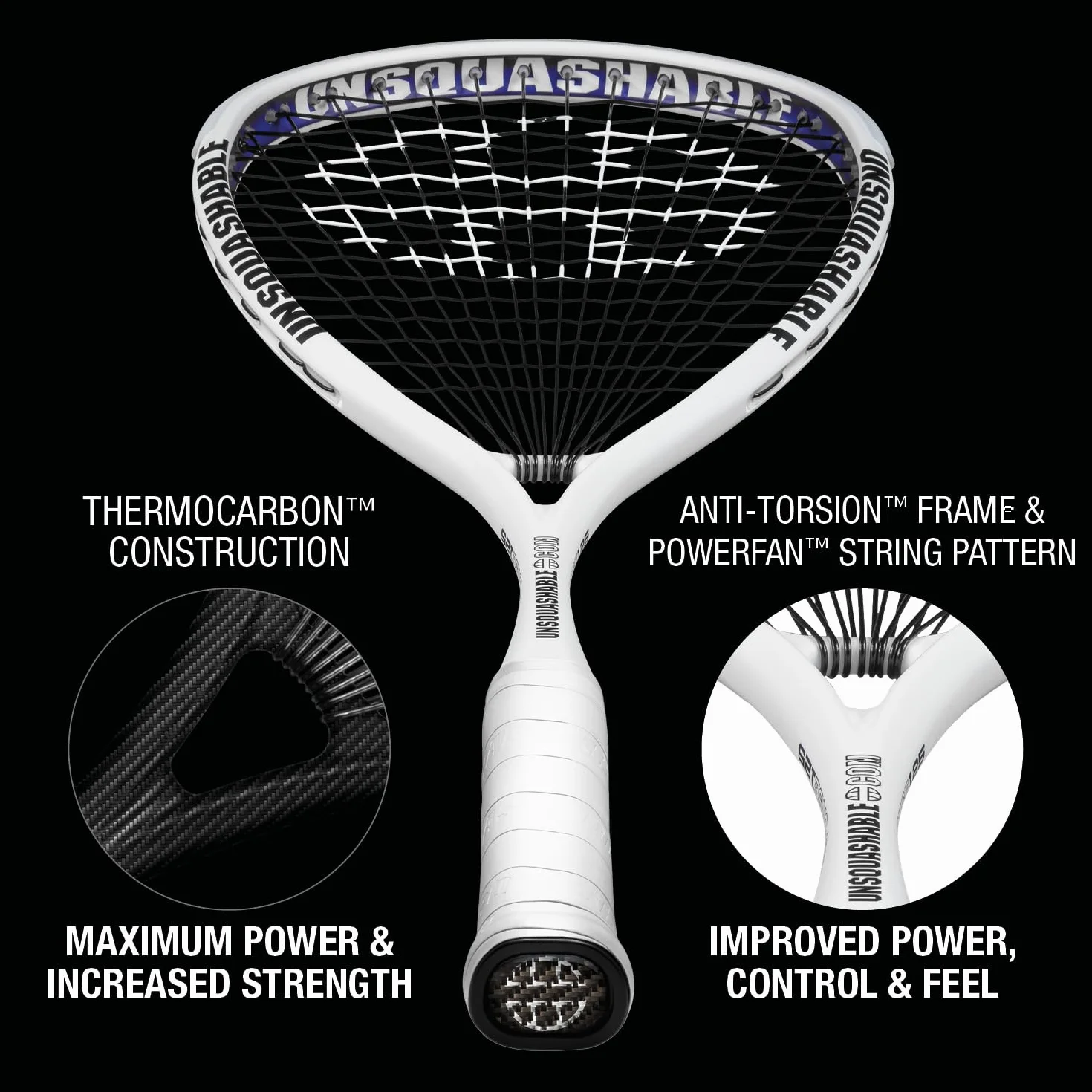 UNSQUASHABLE Thermo-Response 125 Raqueta de Squash