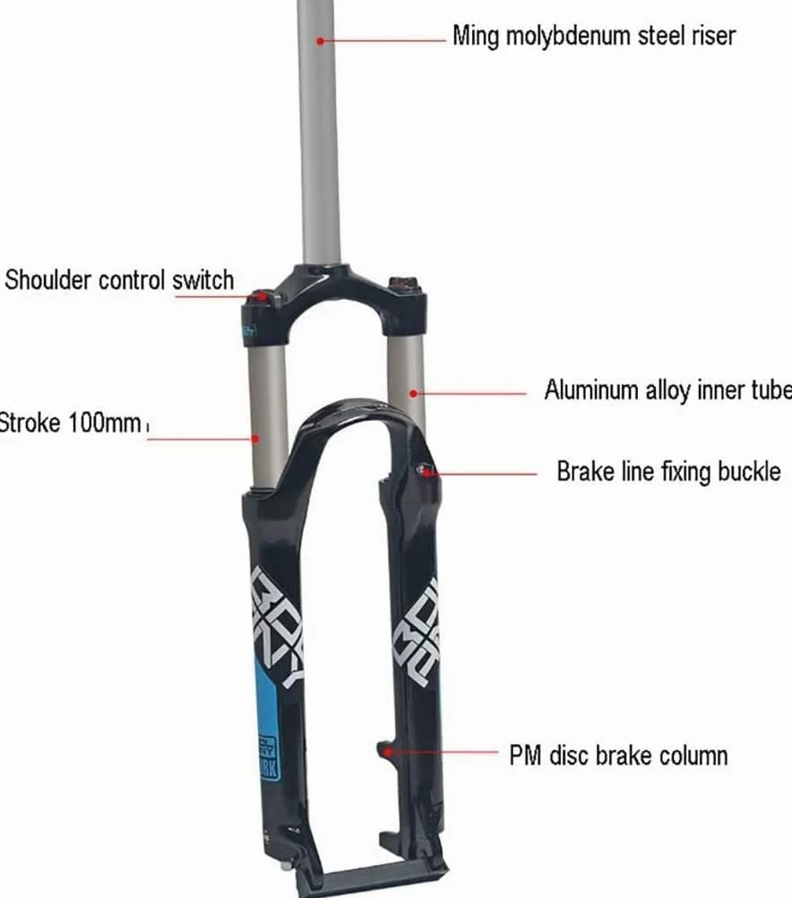 26/27,5 / 29Er MTB Todo Aleación De Aluminio Suspensión Mecánica Resorte Horquilla Suspensión Amortiguación para Accesorios De Bicicleta B,29inch