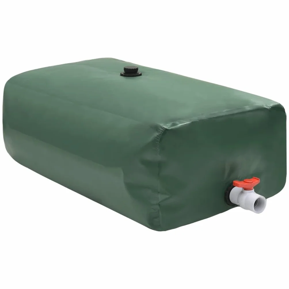 Depósito de agua plegable con grifo, 360 L, PVC, rectangular, 100 x 72 x 50 cm, resistente, ligero, para riego de jardín, riego de césped, camping con parches de reparación y conexión para