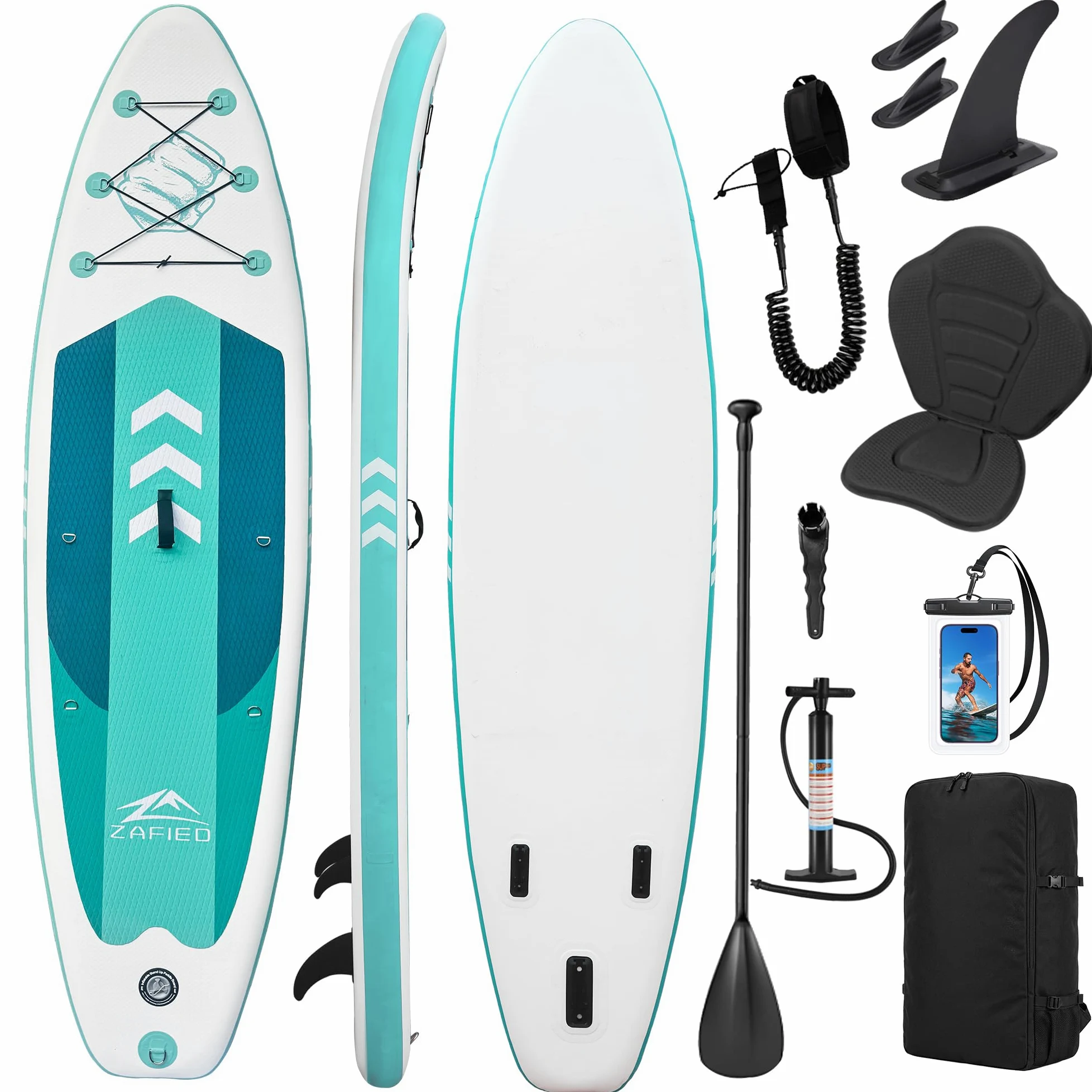 Tabla hinchable de surf de remo, 320 cm × 82 × 15 cm