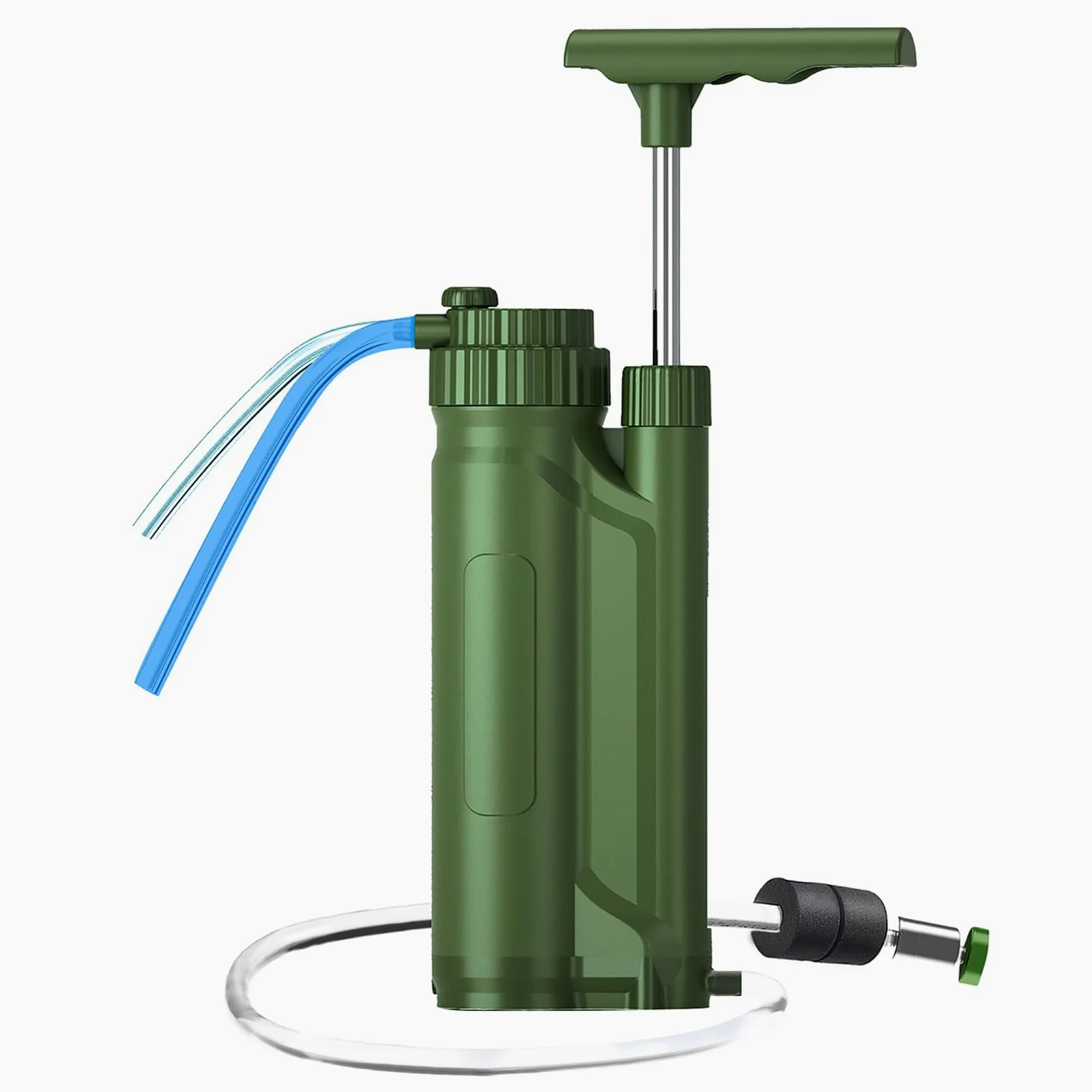 Bomba de Filtro de Agua Portátil, Sistemas de Purificación de Agua para Exteriores de Membrana UF con Vida útil de 8000L Caudal Rápido para Acampar Senderismo Mochilero (Filtro UF)