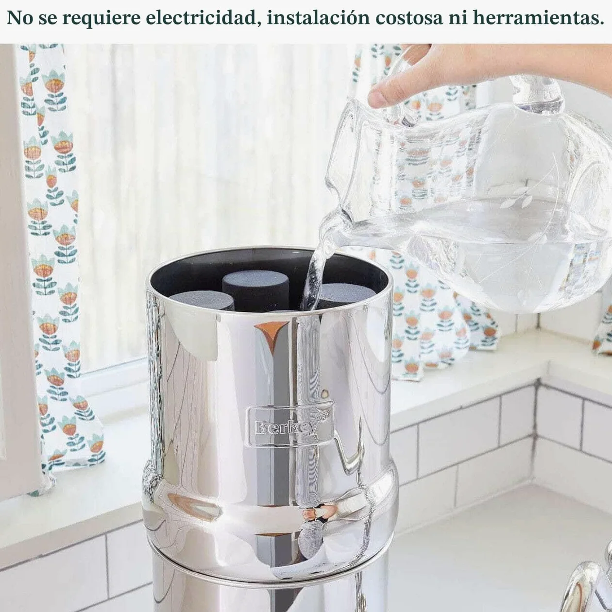 Berkey travel 5.6L Sistema de filtración de agua por gravedad en acero inoxidable AISI 304 con 2 elementos de purificación black berkey