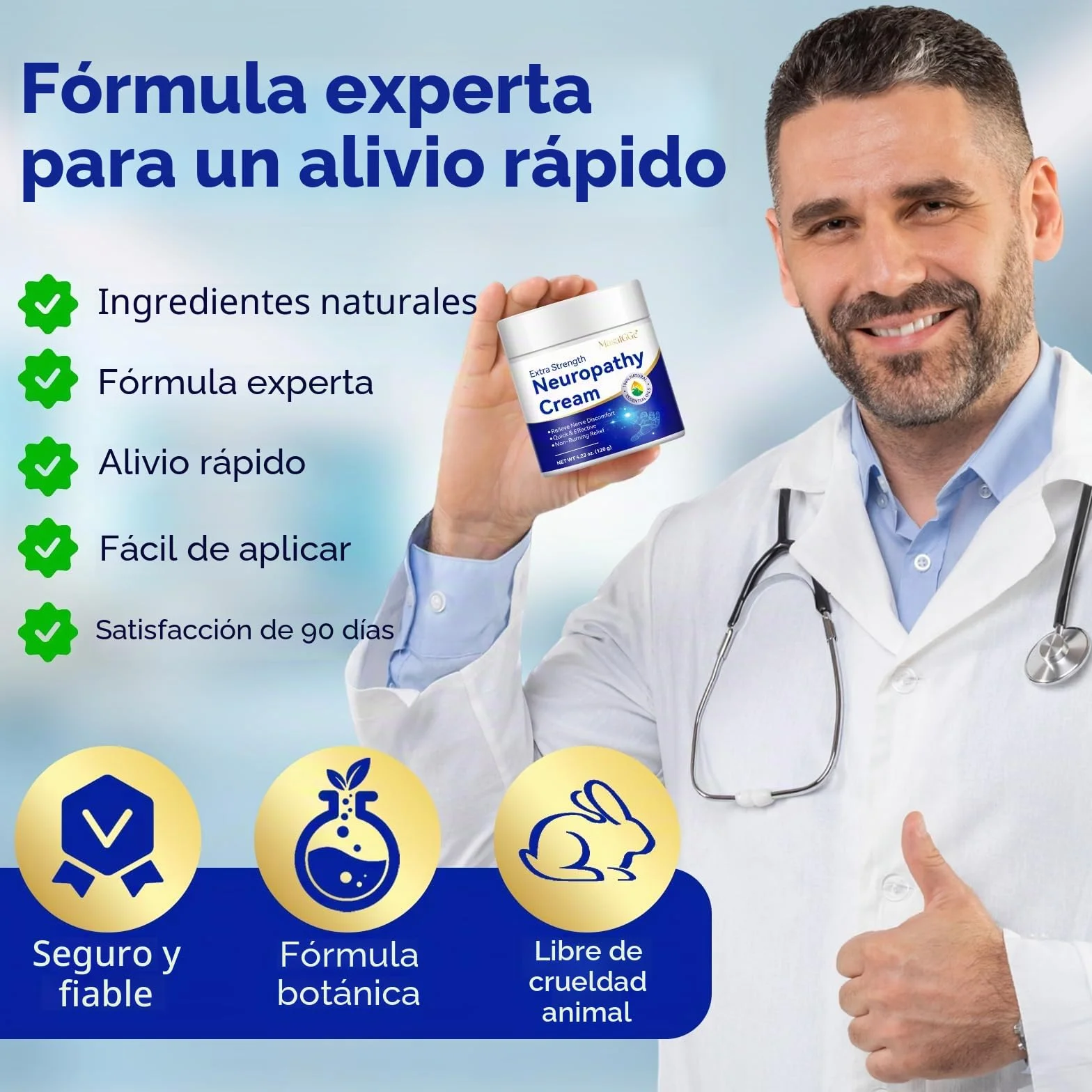 Crema para Neuropatía 120g Alivio Dolor Nervioso Reduce Hormigueo Entumecimiento con Árnica Aloe Vera y Vitamina B6
