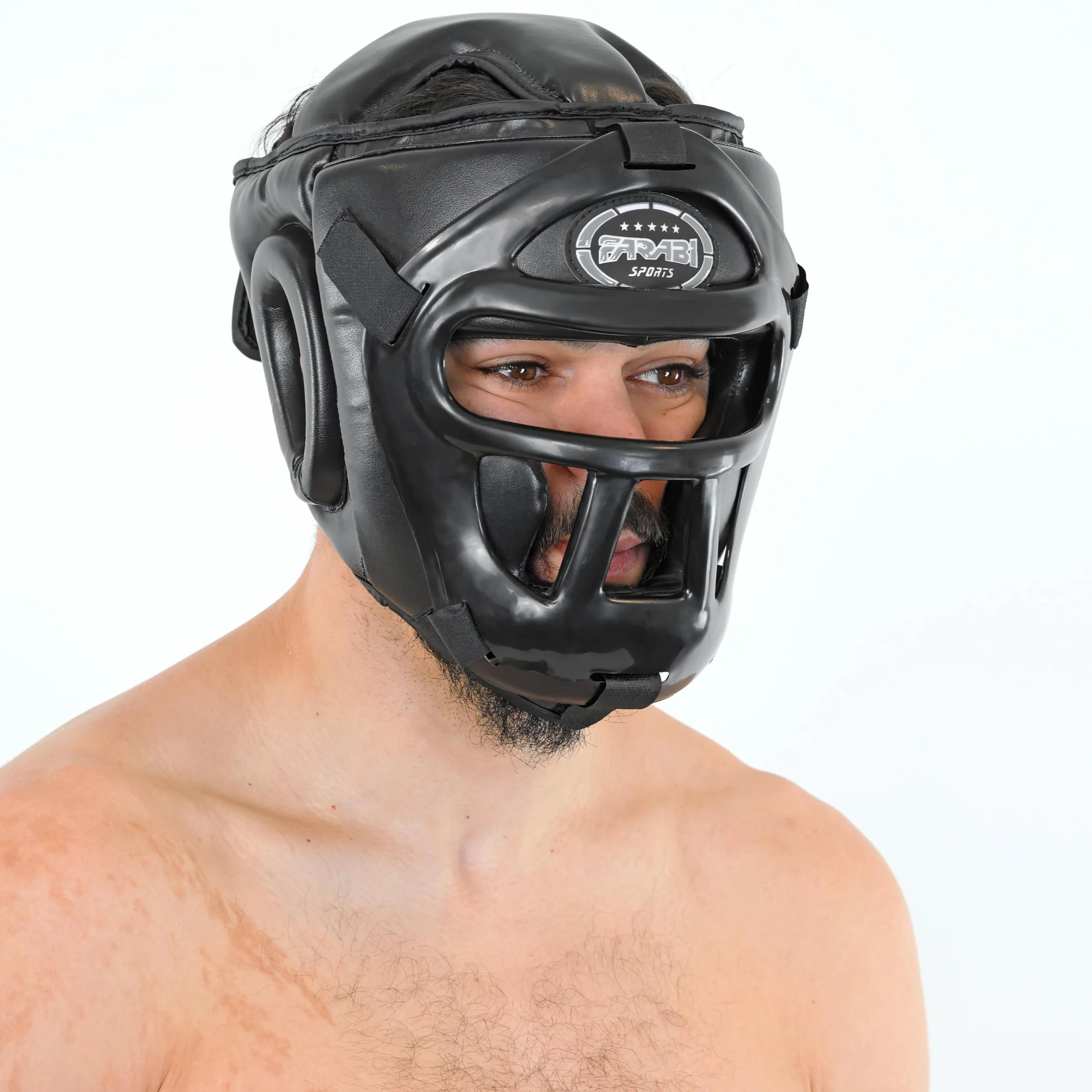 Farabi Sports Guardia Protector de Cabeza Cara de Ahorro de Casco con la Cara Frontal extraíble Grill