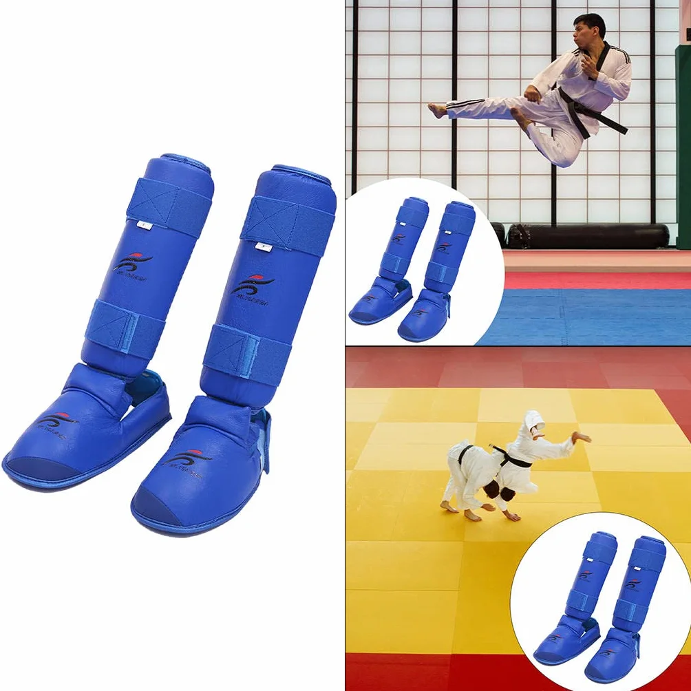 Espinilleras | Protectores de piernas de MMA para Kickboxing Boxeo en Tailandia Thai Karate Artes Marciales | Protección para pies y Empeine de