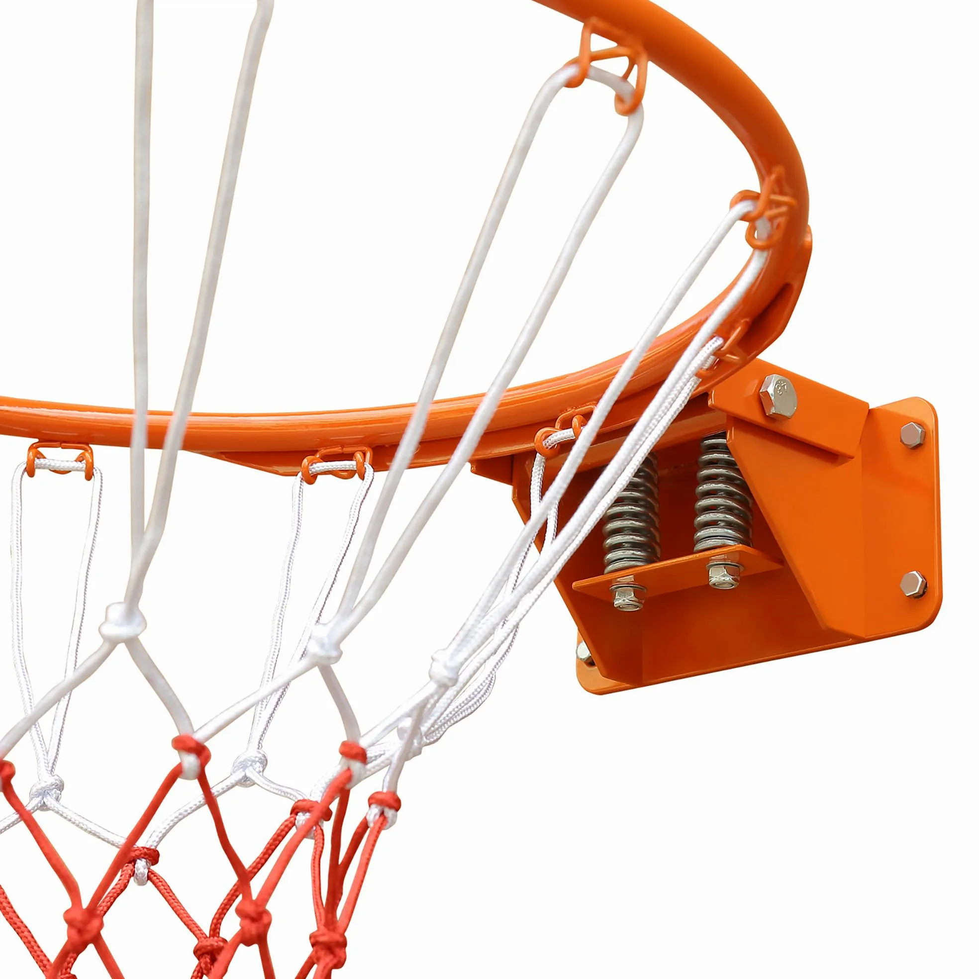 Aro de Baloncesto de Hierro con Red, Exterior e Interior, Naranja, 45cm