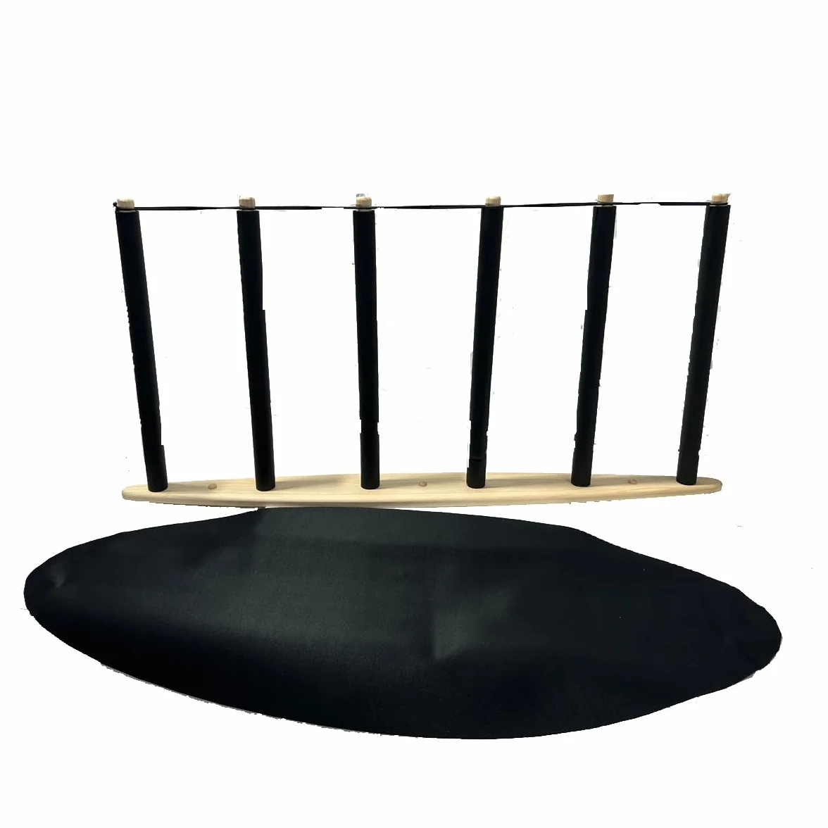 Soporte vertical para tabla de surf - Madera dura duradera con alfombra de goma, 6 brazos (5 a 6 tablas), soporte de surf para pared, almacenamiento de tablas de surf, wakeboard, tabla de