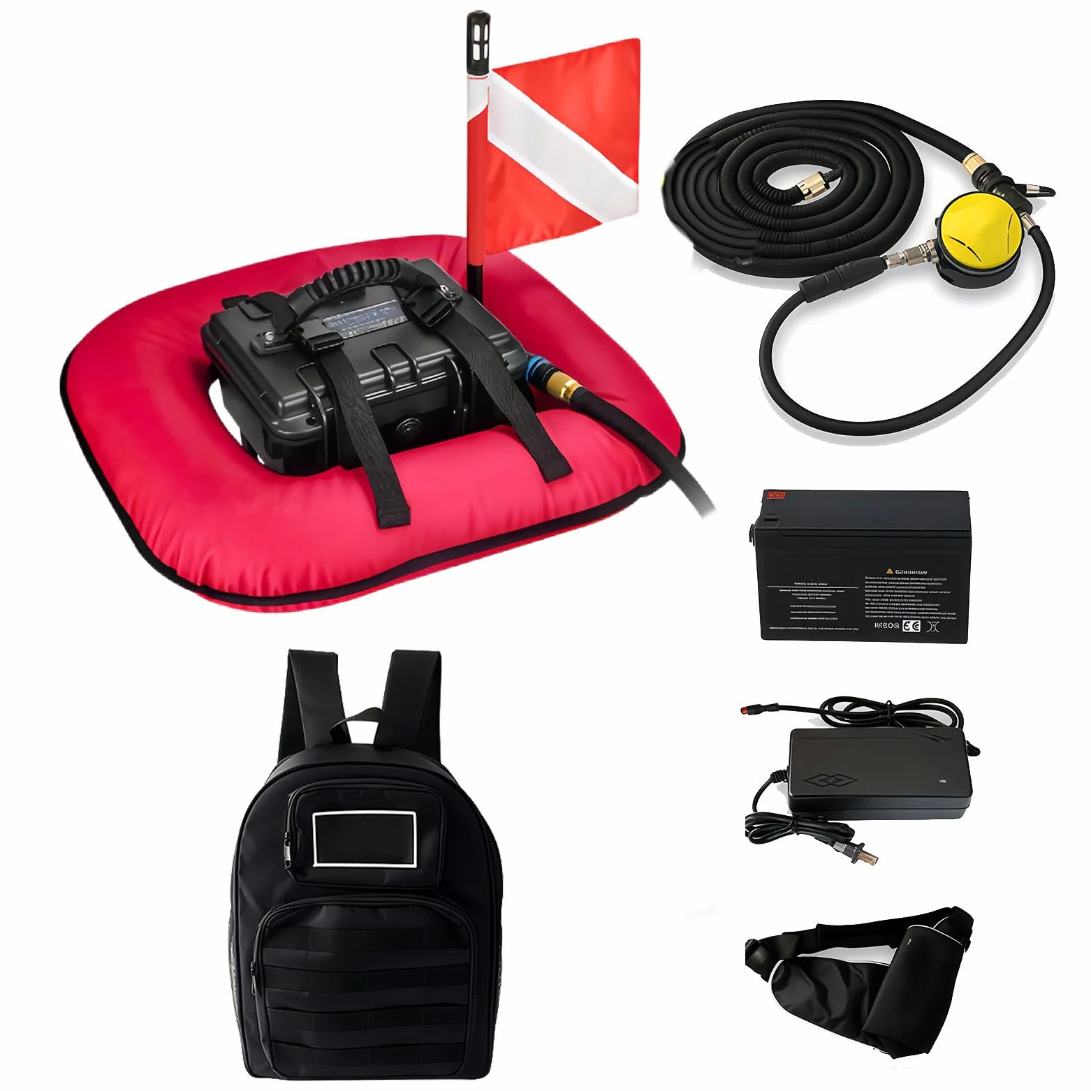 Dispositivo de respiración subacuática, sistemas de buceo sin tanque Red | Con una profundidad máxima de 9 m (29,5 pies), para buceadores principiantes y aficionados a la fotografía subacuática