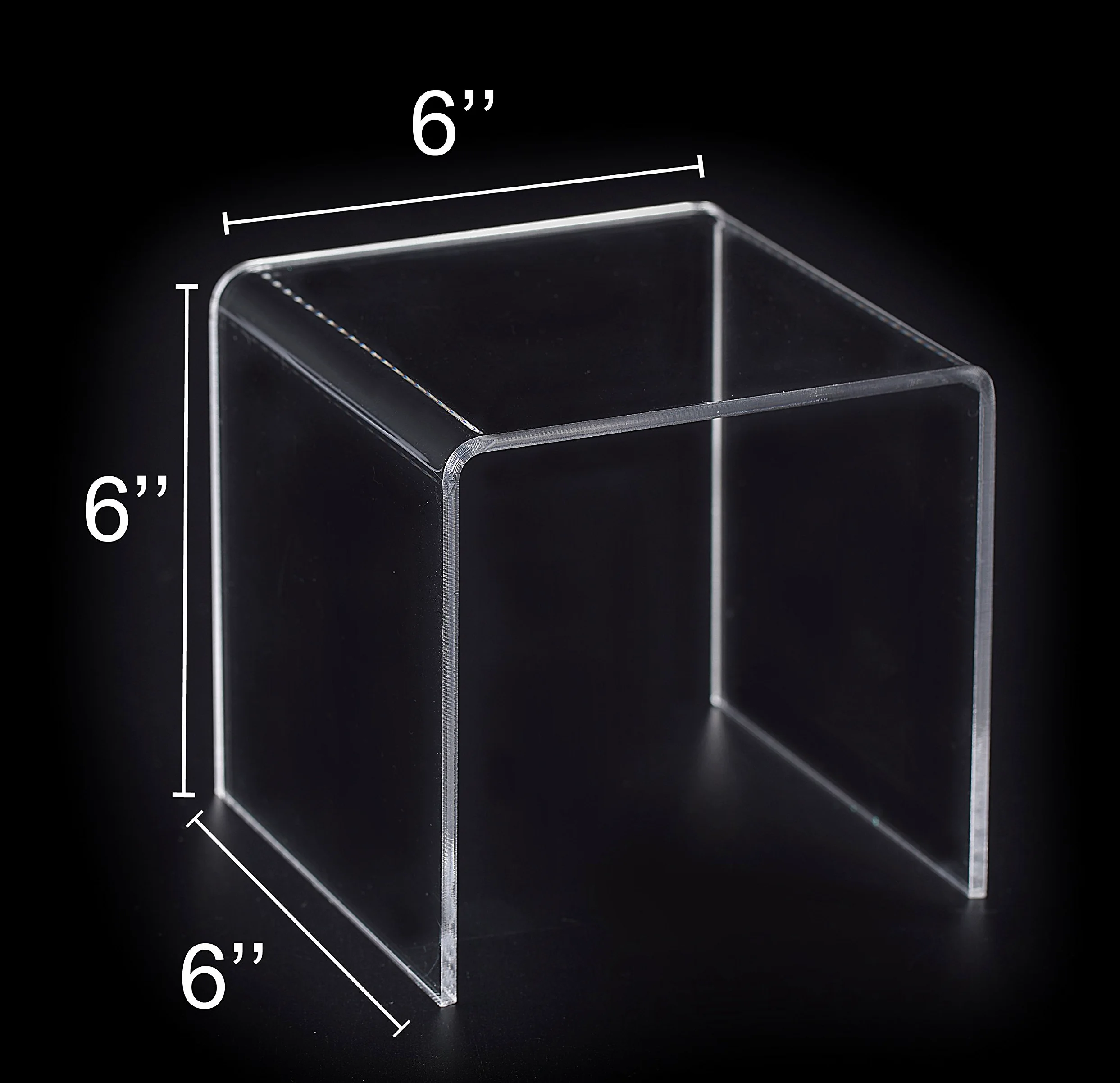 jusalpha elevador de acrílico transparente soporte montón de 8