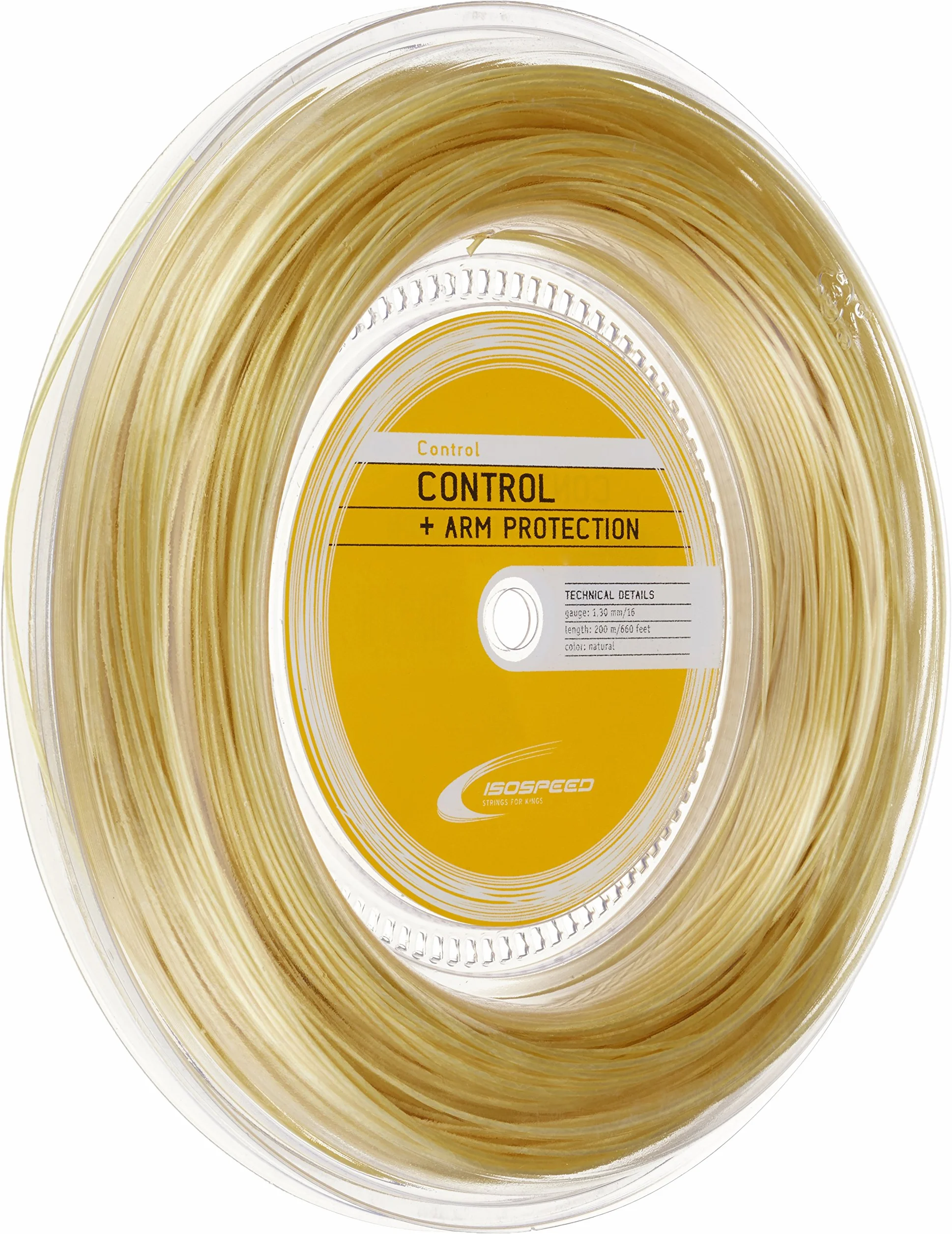 Control 200M - Rollo de cuerdas para tenis (200 m, multifilamento), color marrón