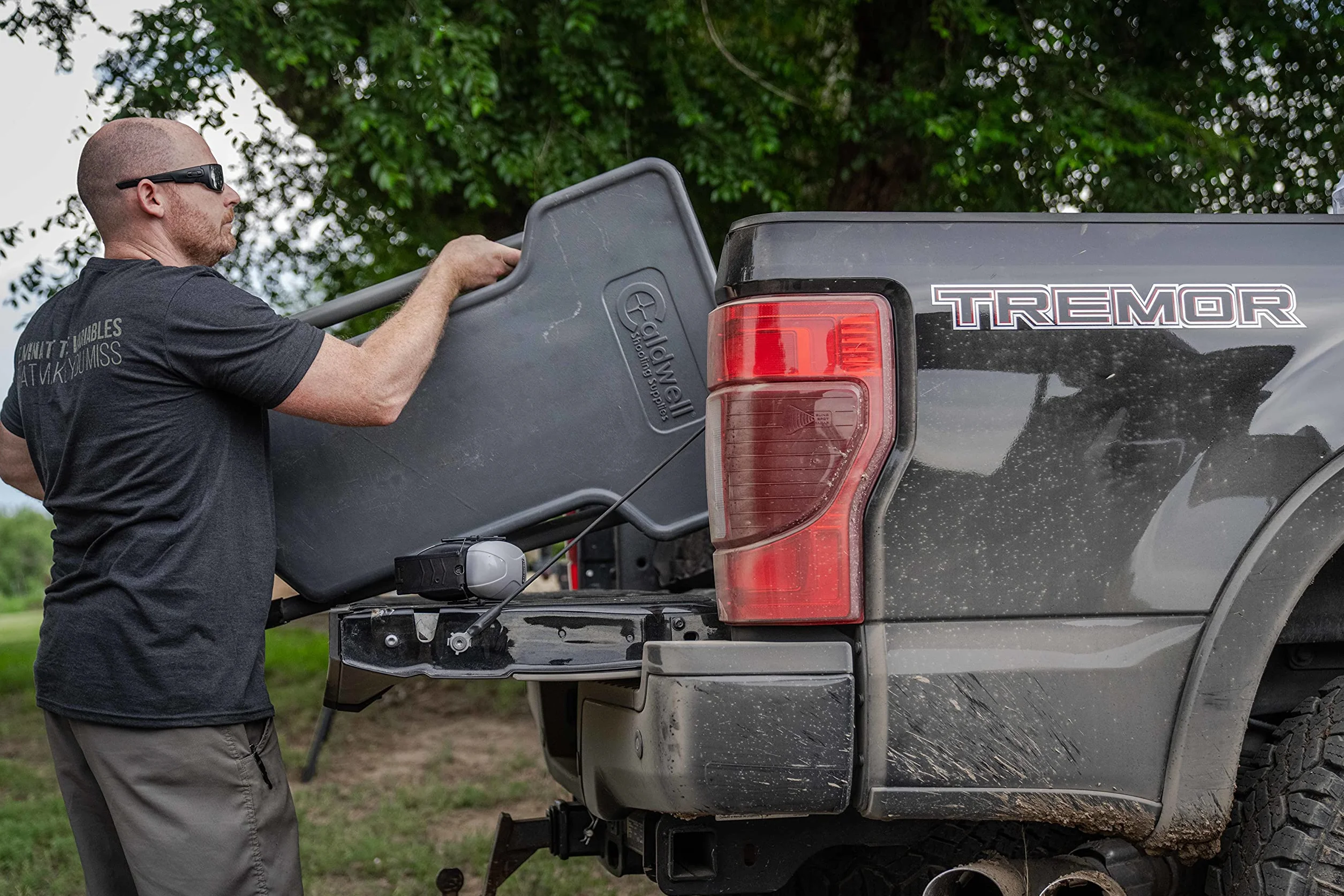 Caldwell Stable Table Lite with Weatherproof Tabletop, Ambidextrous Seat and Fully Collapsible Design for Easy Transport and Outdoor Target Shooting