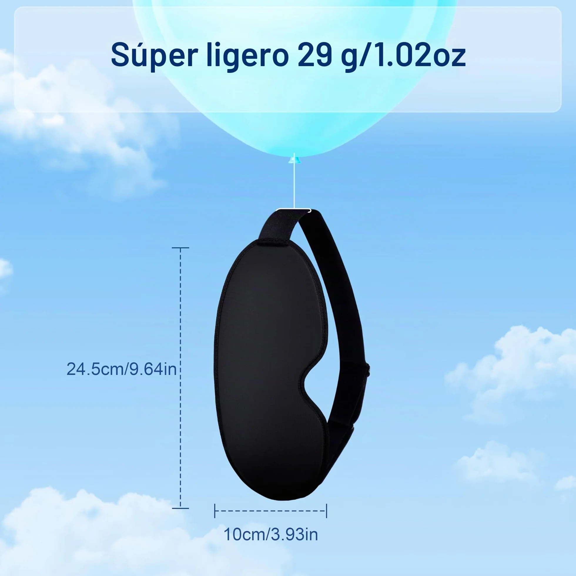 Gritin Antifaz para Dormir 3D Máscara Ultrasuave Ajustable Ergonómico Sin Presión Ocular