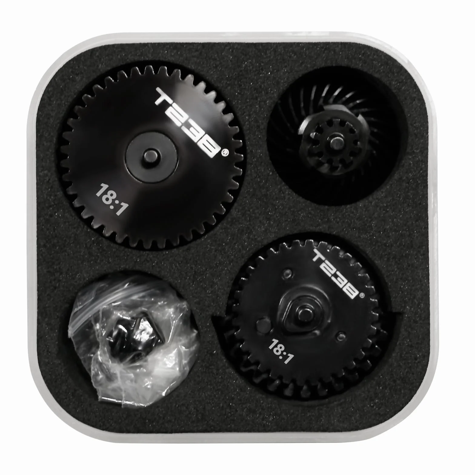 Juego de engranajes en espiral 13:1 16:1 18:1 para AEG V2 V3 M4 AK MP5 G36 P90 40Cr CNC