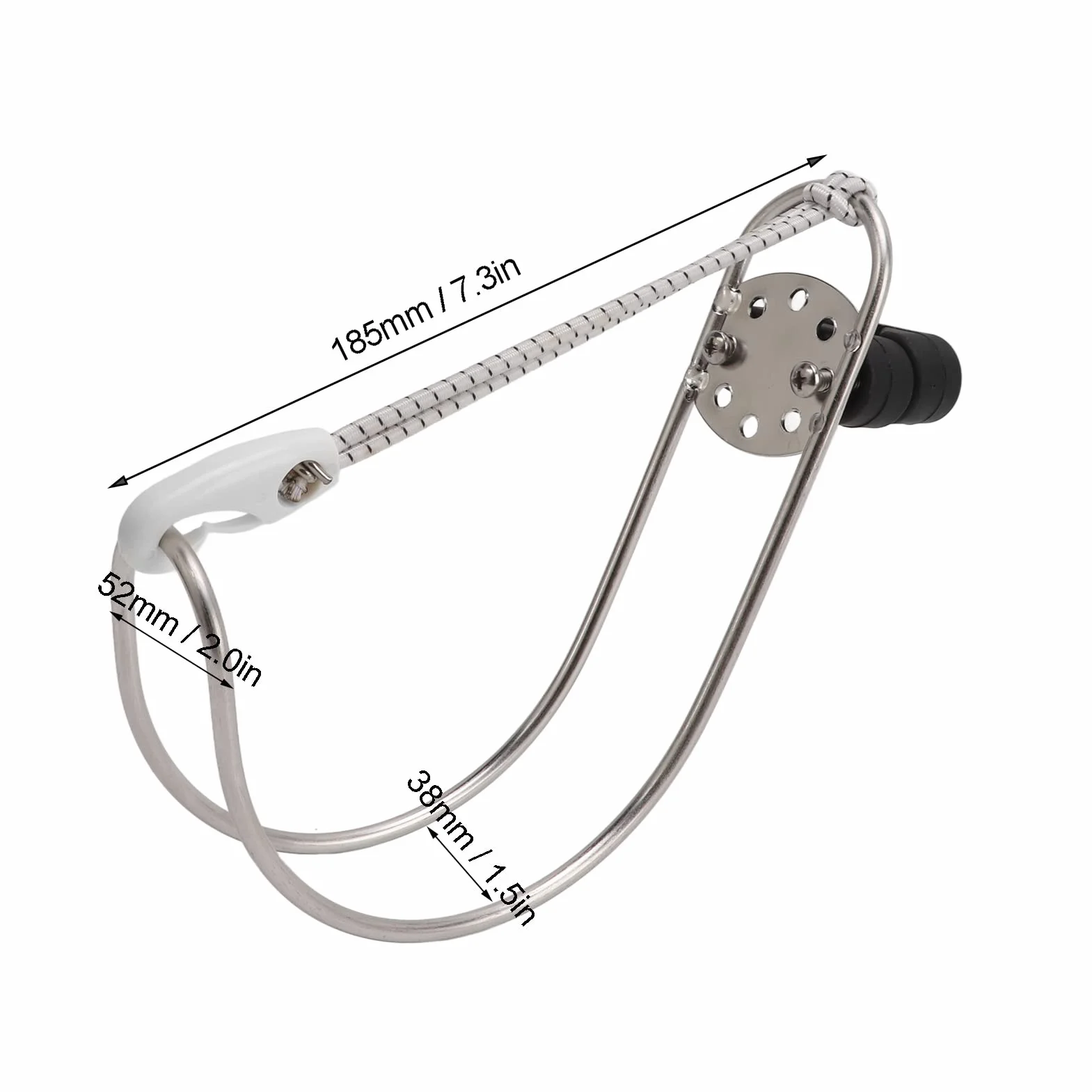 Soporte de Anillos Salvavidas de Acero Inoxidable, 7.3 Pulgadas Soporte de aro Salvavidas de Herradura Marino de Ajuste de Cualquier ángulo