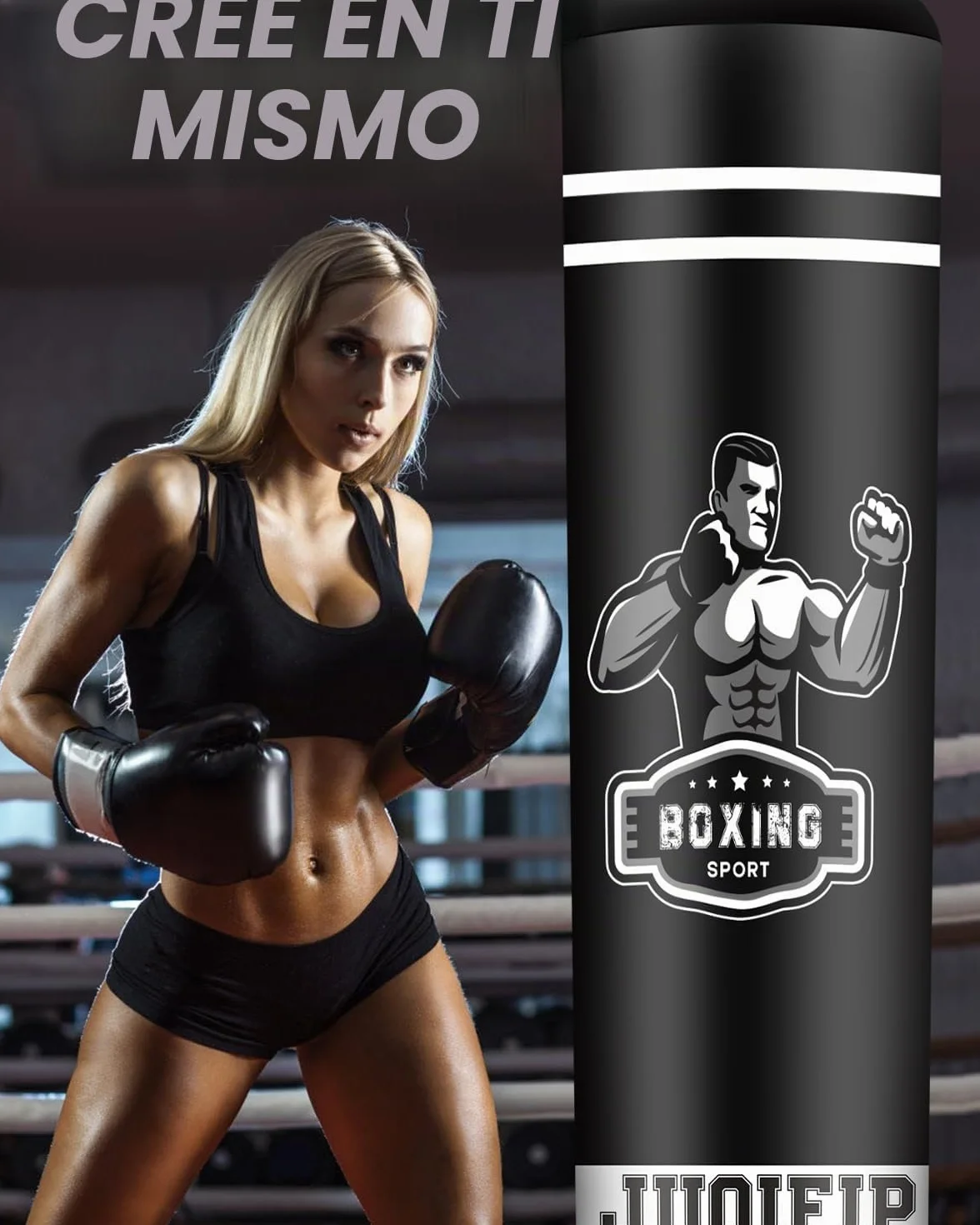 NZQXJXZ 175cm Pesado Saco de Boxeo Adultos, Freestanding Saco de Boxeo Inflable Kickboxing Bolsa para Entrenamiento MMA Muay Thai Fitness