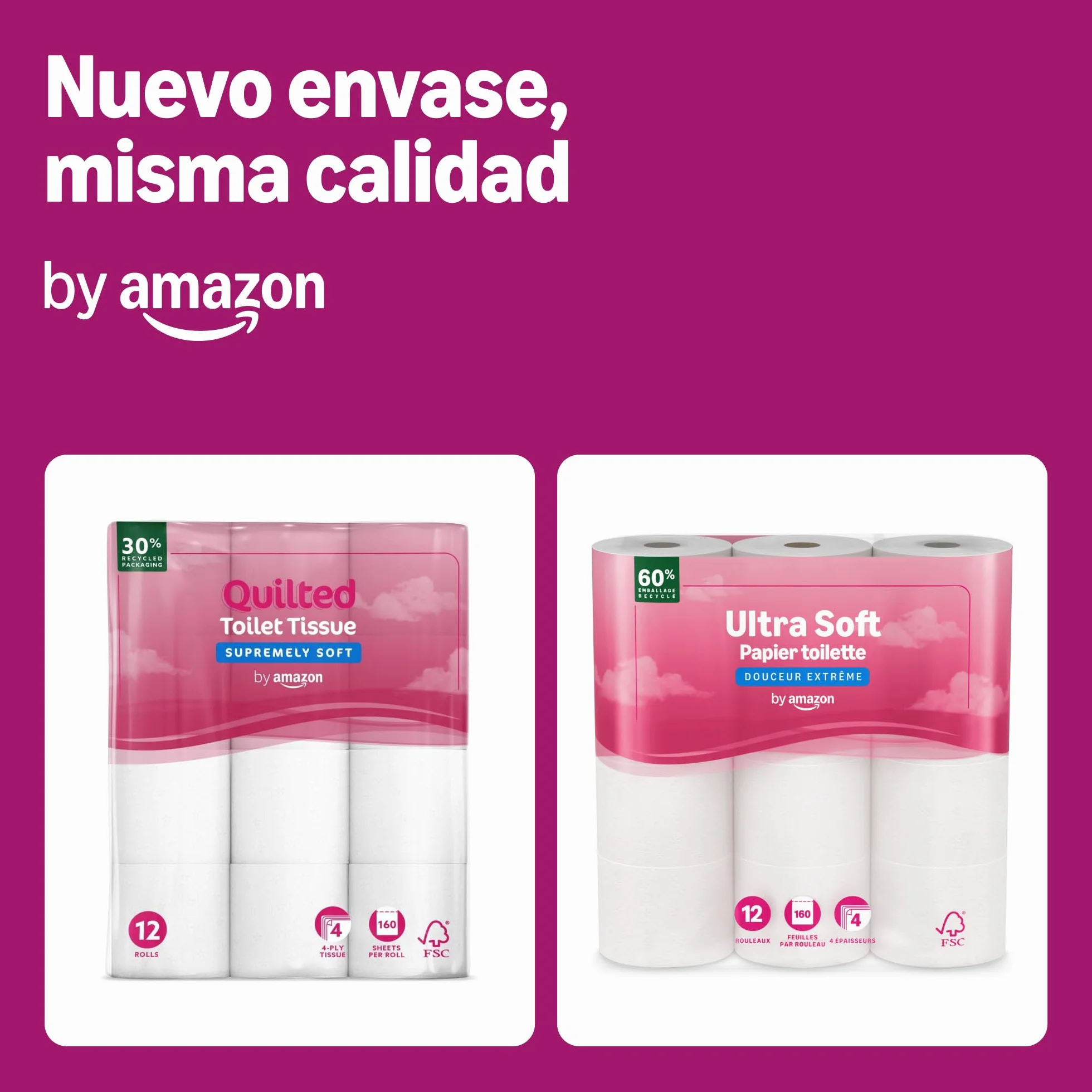 Papel higiénico 4 capas sin perfume 160 hojas 48 unidades