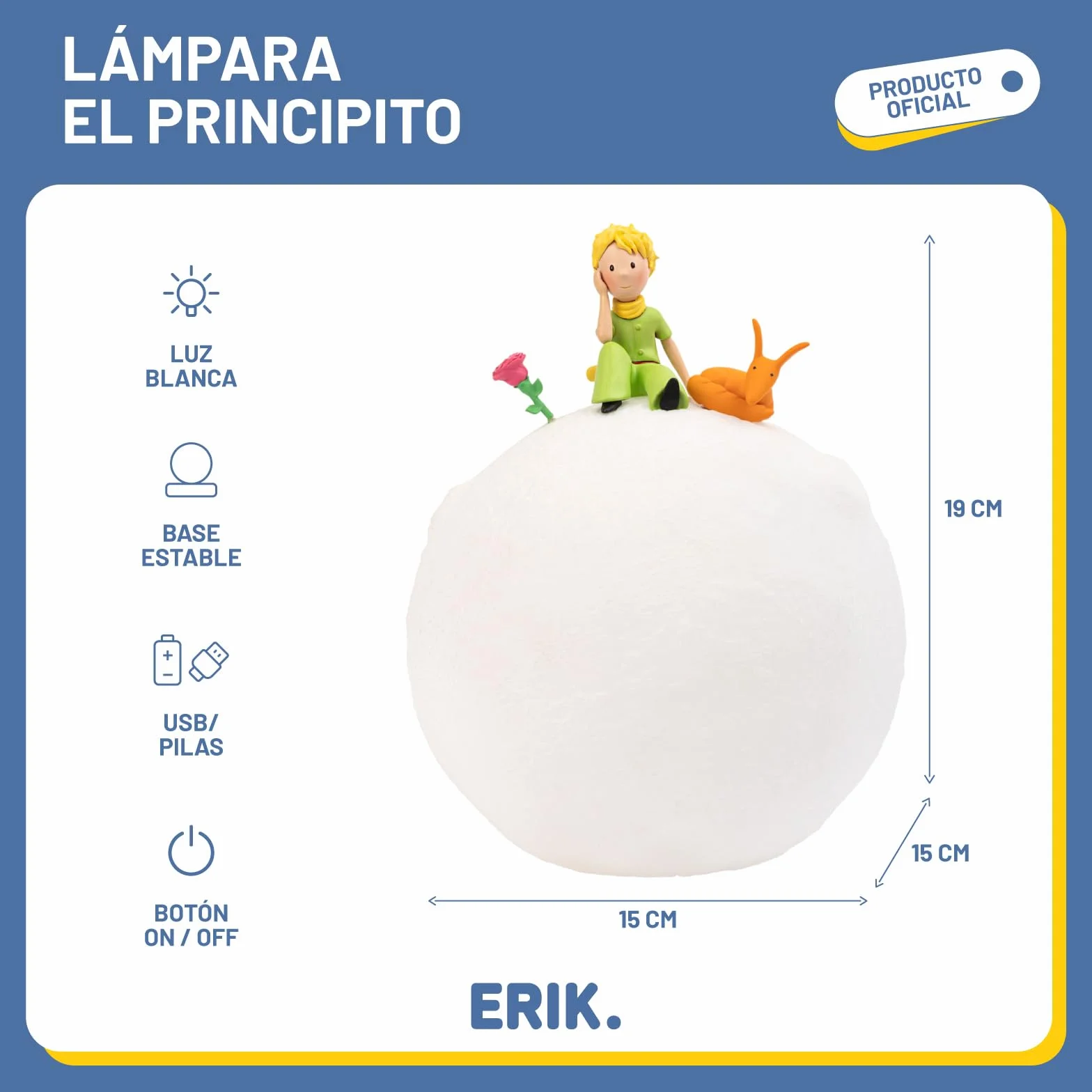 Lampara El Principito Lampara de mesita de noche Luz nocturna infantil Escritorio Infantil Decoracion habitacion Juvenil Regalo