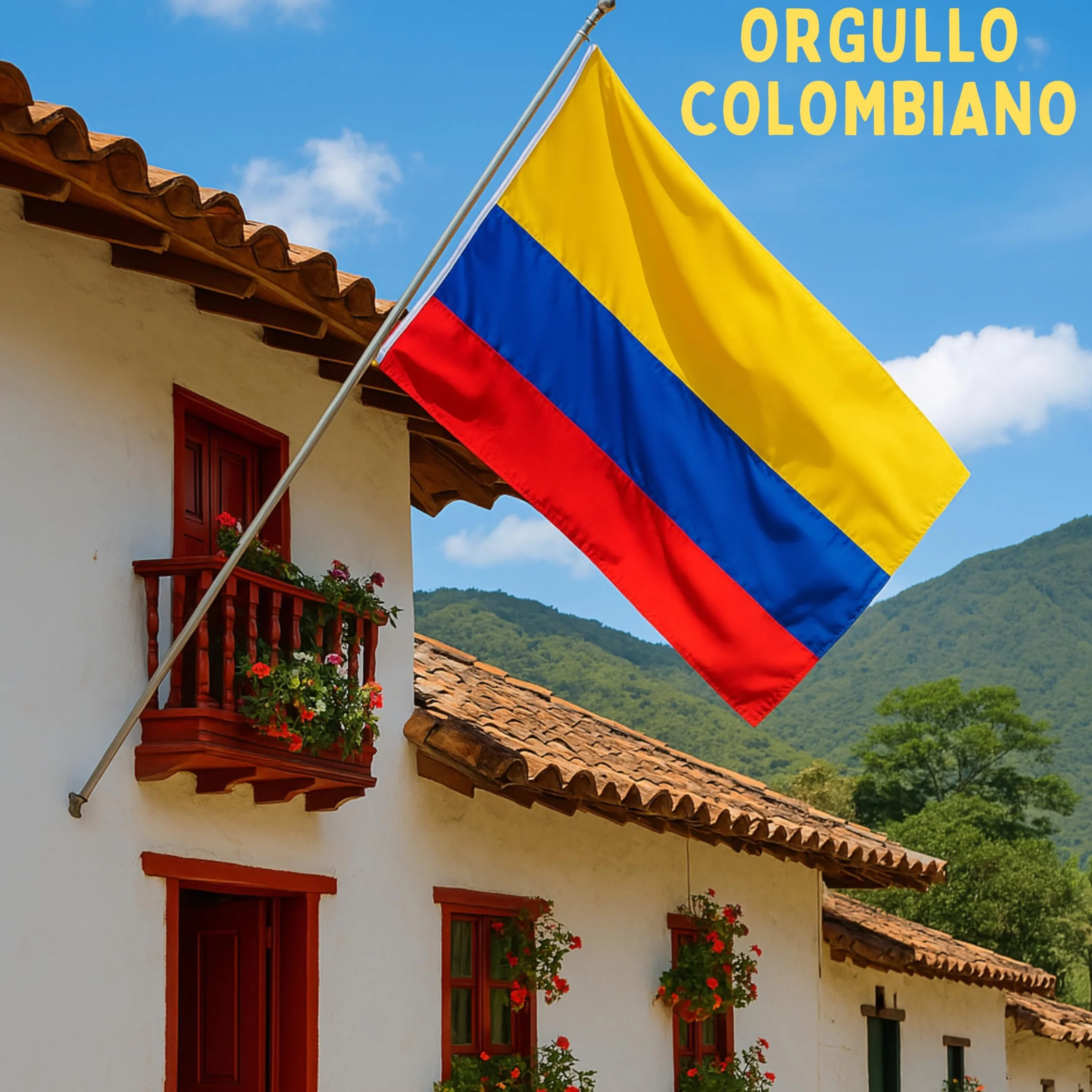 Bandera Colombia Grande 90x150 cm Poliester 100 Denier Decoración Mundial 2026