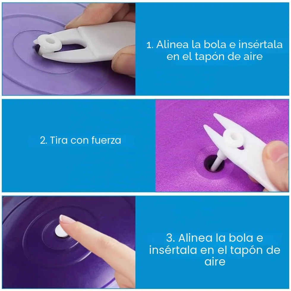 12 Piezas Tapón para Pelota de Ejercicio, Pelota de Yoga Pelota de Ejercicio Fitness Tapón de Aire Pin Adaptador Kit con 1 Pieza Extractor de Tapón para Pelota de Ejercicio Fitness Cama