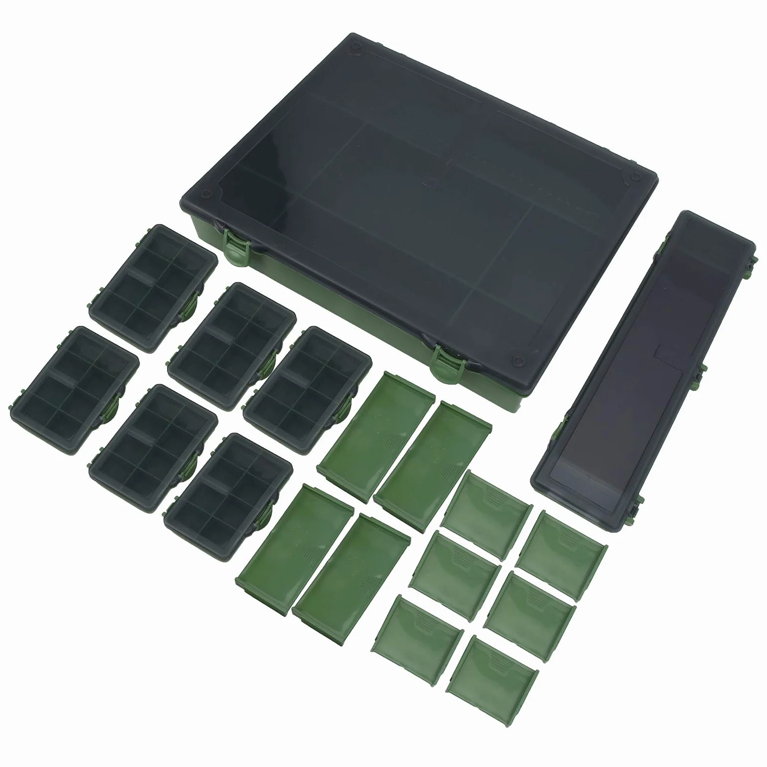 Bediffer Caja de Aparejos de Pesca de Gran Capacidad, Estuche de Almacenamiento Duradero para Accesorios de Pesca con Reglas, 365x285x55mm