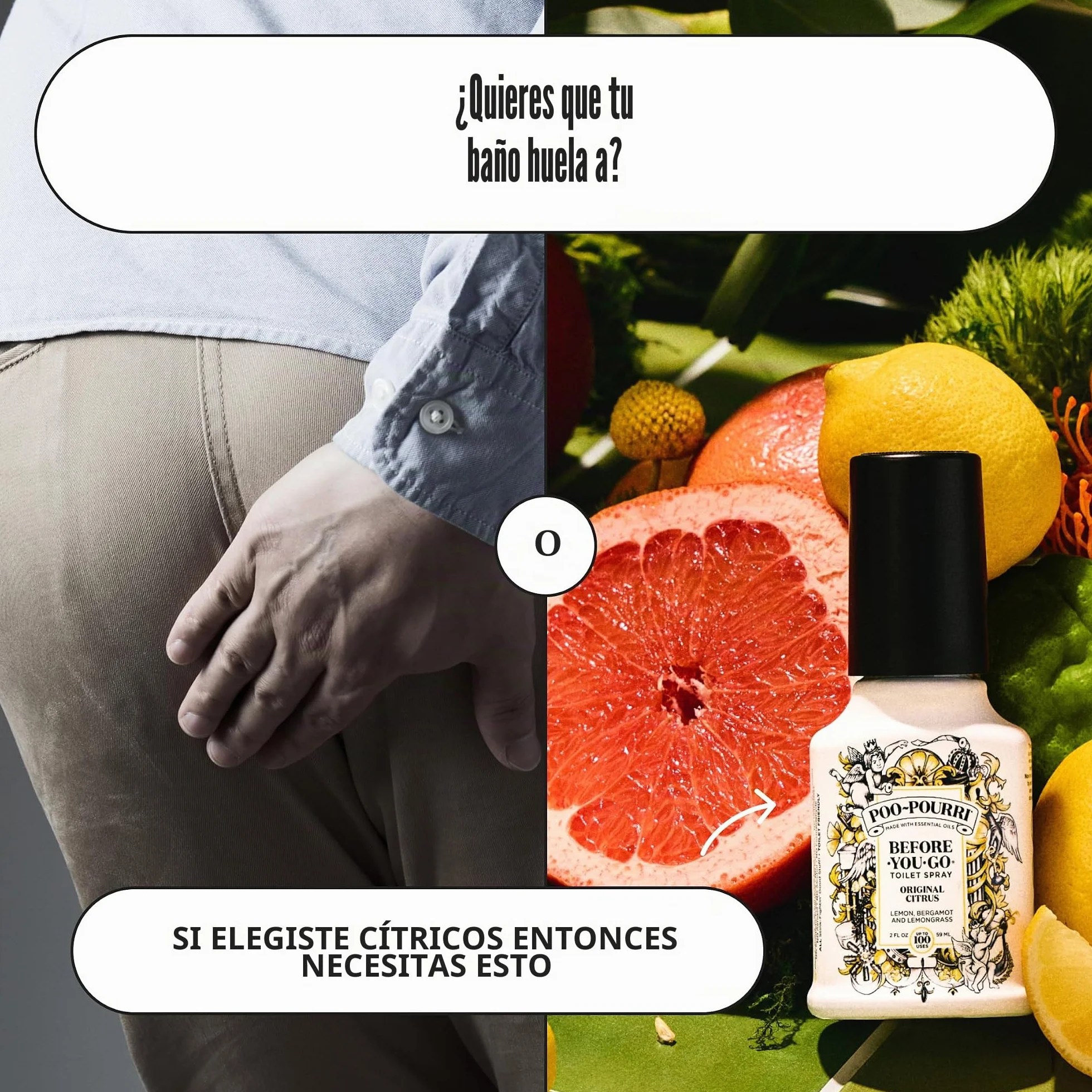 Poo-Pourri Before-You-go Spray De Inodoro 100% Natural Aceites Esenciales Original Citrus 59 ml