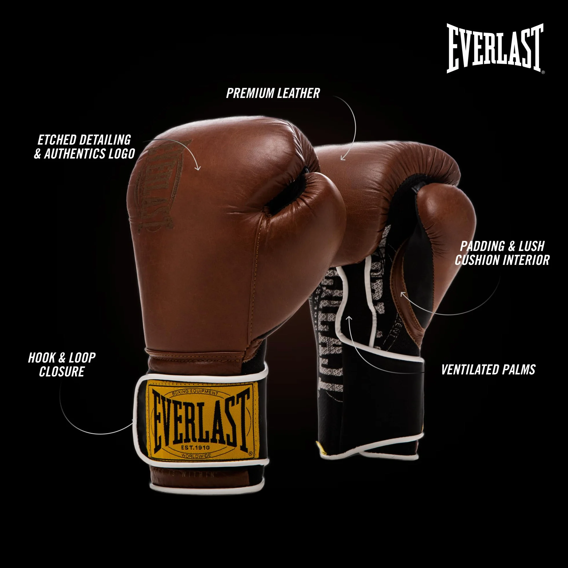 Everlast 1910 Classic Guantes de Boxeo Cuero Cierre Velcro