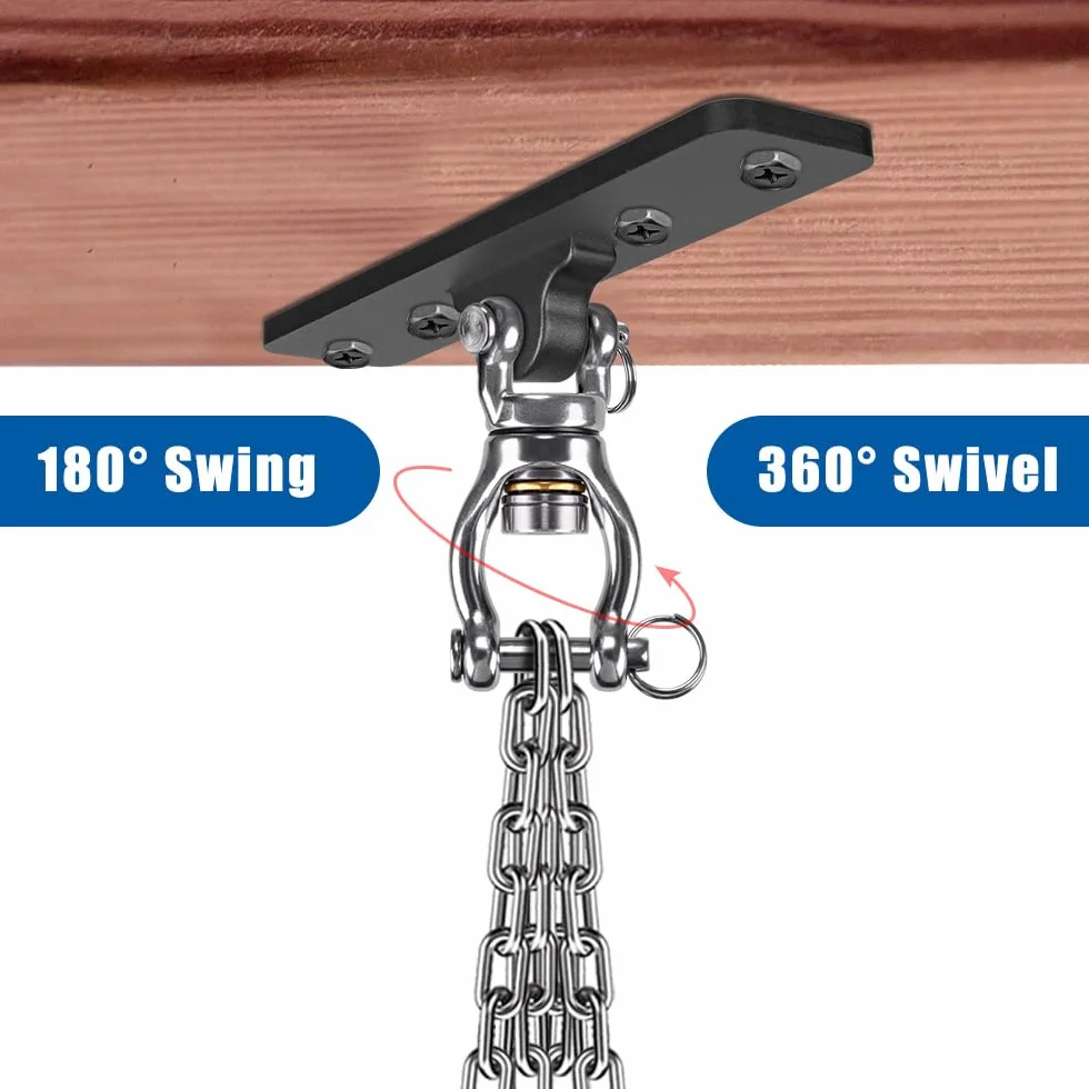 Kipika - Soporte para bolsa pesada de montaje en pared, colgador giratorio para saco de boxeo de alta resistencia para gimnasio en casa al interior, longitud ajustable para saco de kickboxing, saco