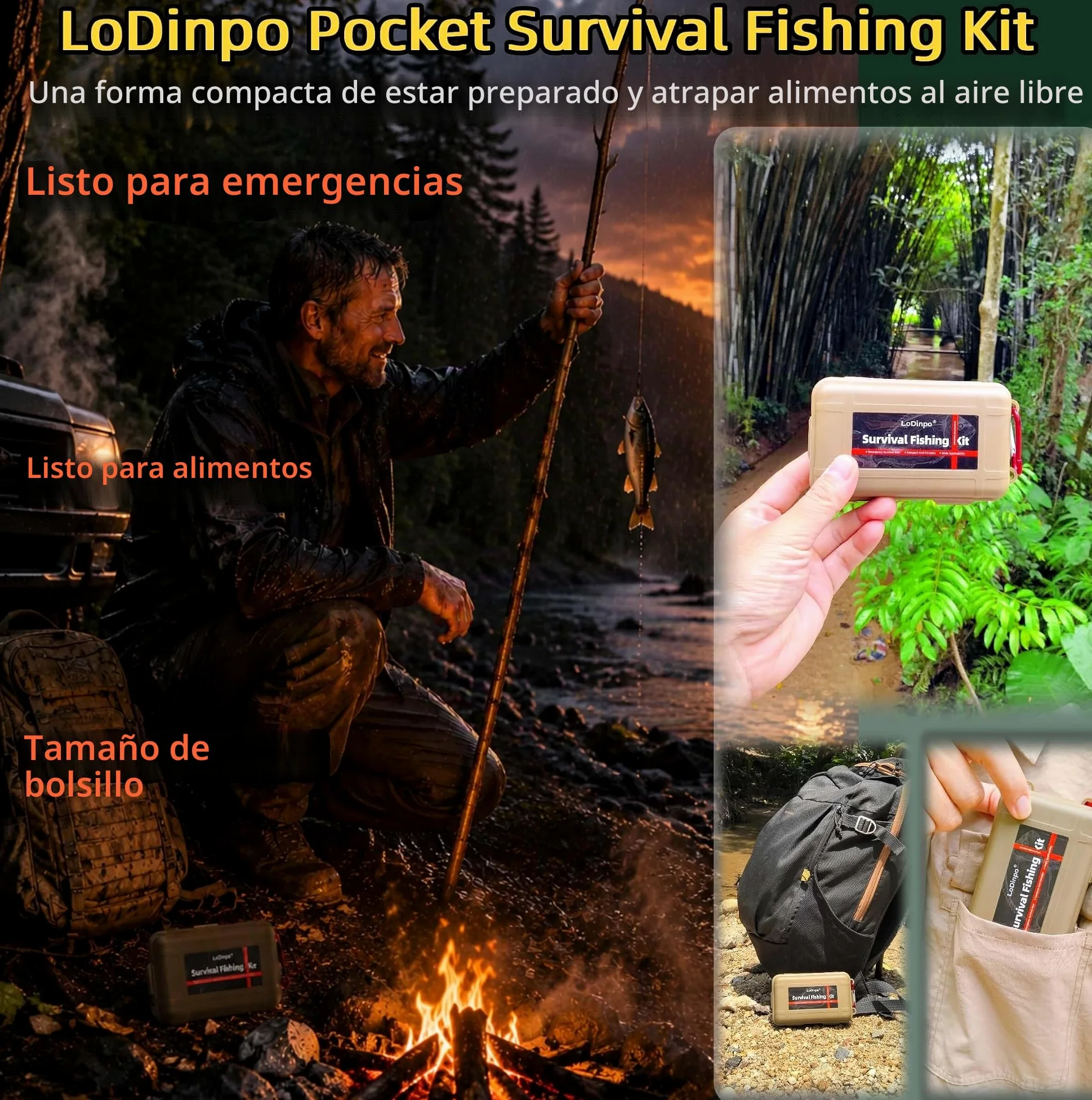 Mini kit de pesca de supervivencia, caja de aparejos de pesca de emergencia, caja de pesca al aire libre, juego de pesca de viaje, fiesta, pesca, caja de zapatos, surf, supervivencia
