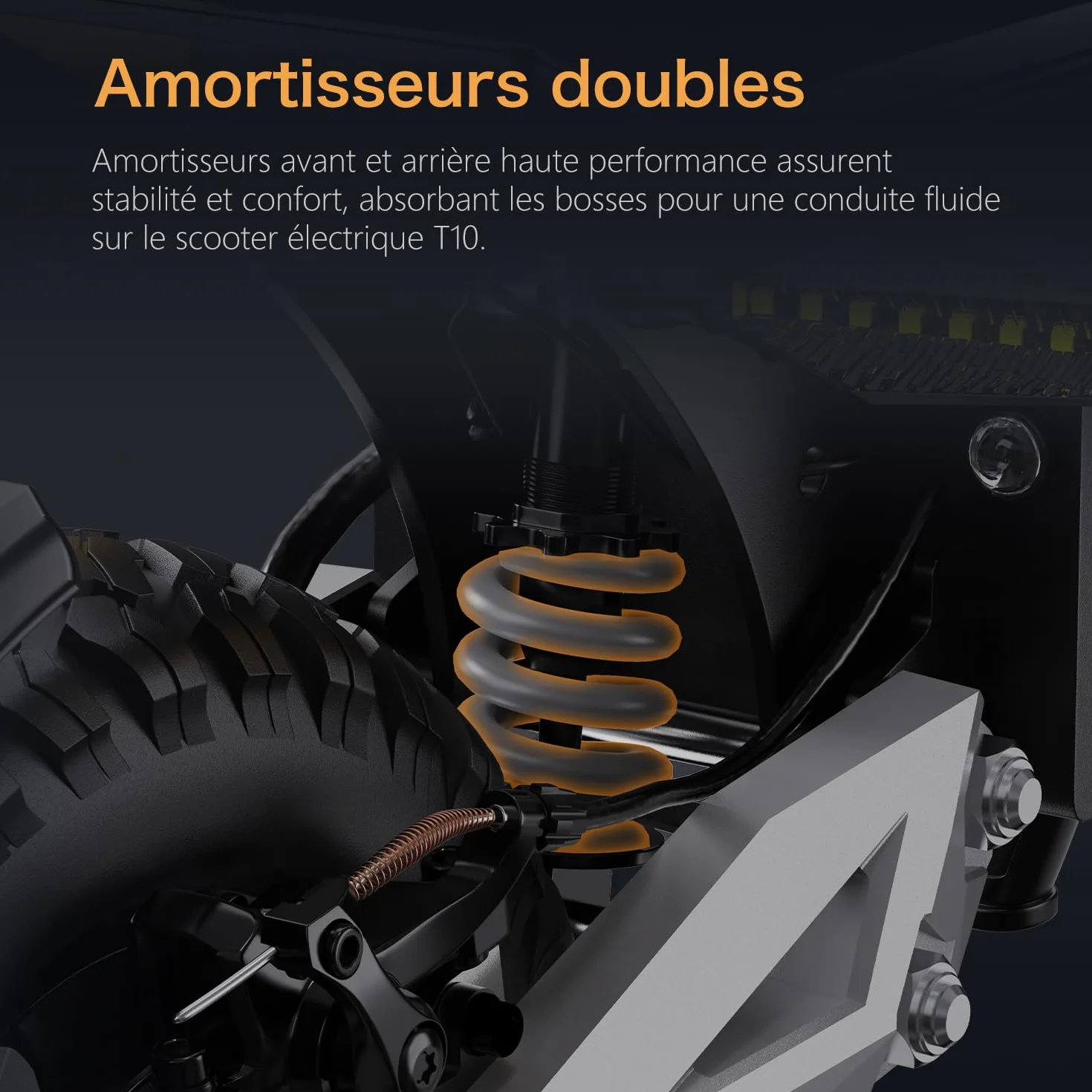 RAYI T10 Patinete Eléctrico para Adultos 48V 13.5Ah 45-50km Autonomía Ruedas 11 Pulgadas Arranque por Llave