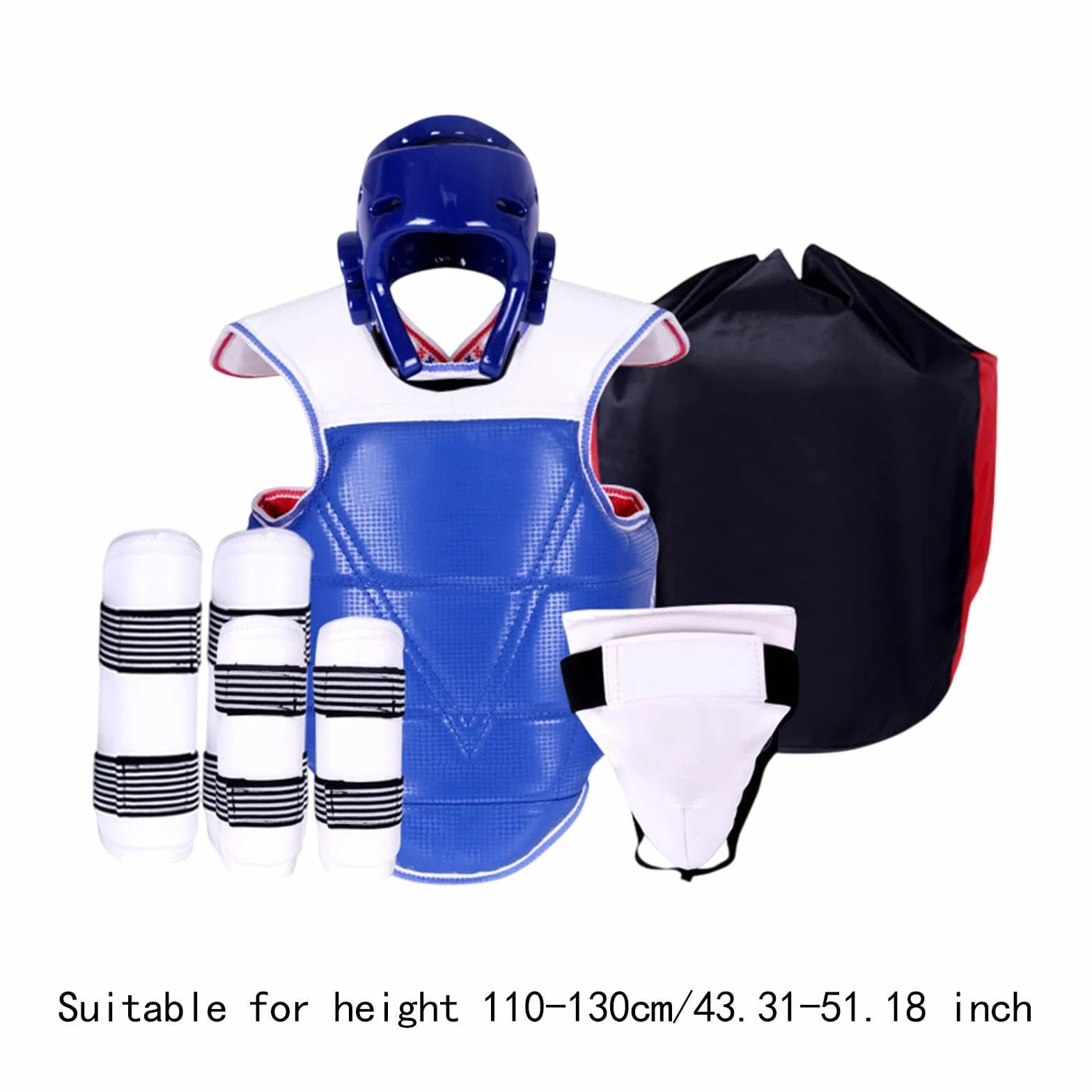 Conjunto de Equipo de Protección de Taekwondo de 5 Piezas, Protección Completa Engrosada