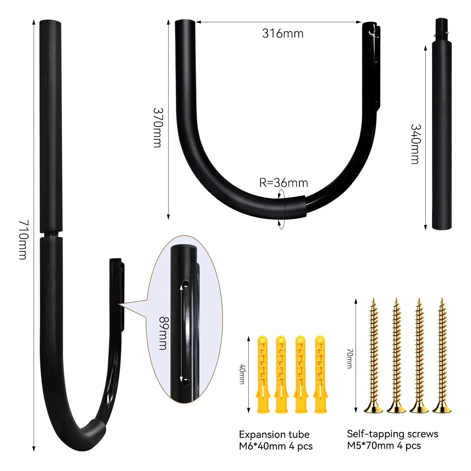 Soporte de pared para tabla de surf SUP, estante de almacenamiento para tablas de remo, longboards, shortboards
