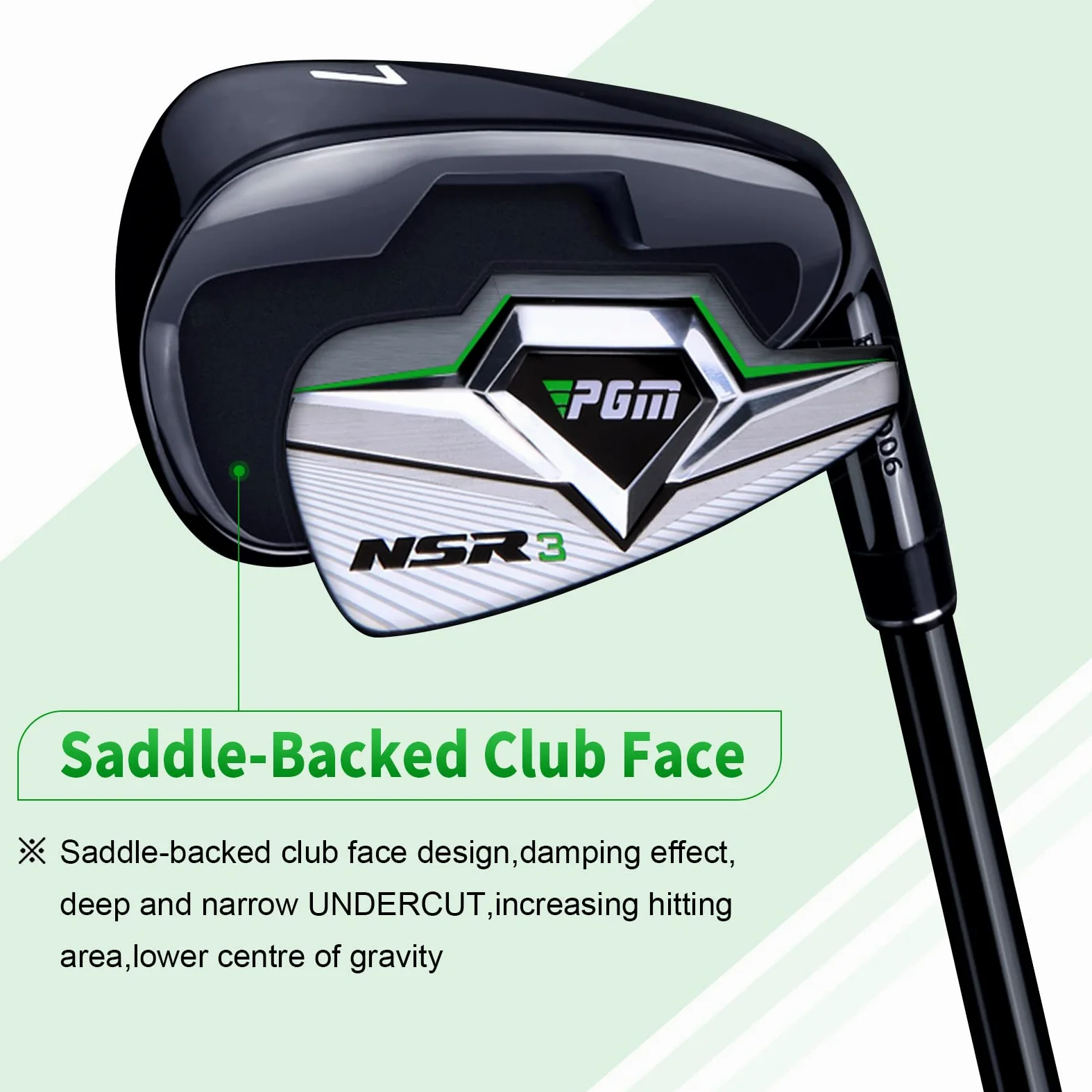 PGM Golf Clubs NSR III - Cuña con Varillas de Grafito para golfistas diestros - S/R Flex
