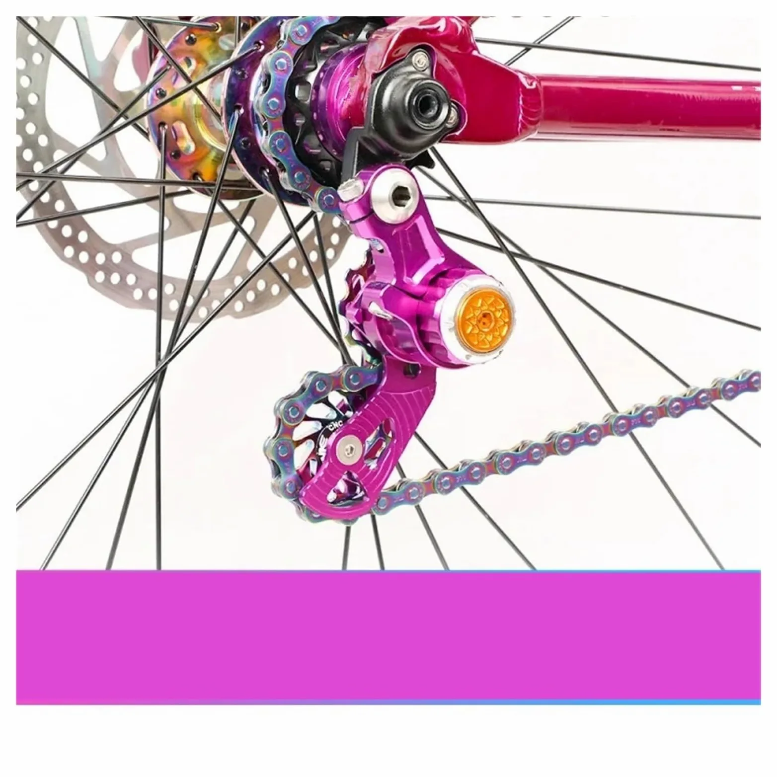 Compatible con bicicletas de montaña, descenso y plegables, Compatible TANKE, tensor bicicleta tensor extractor cadena(2)