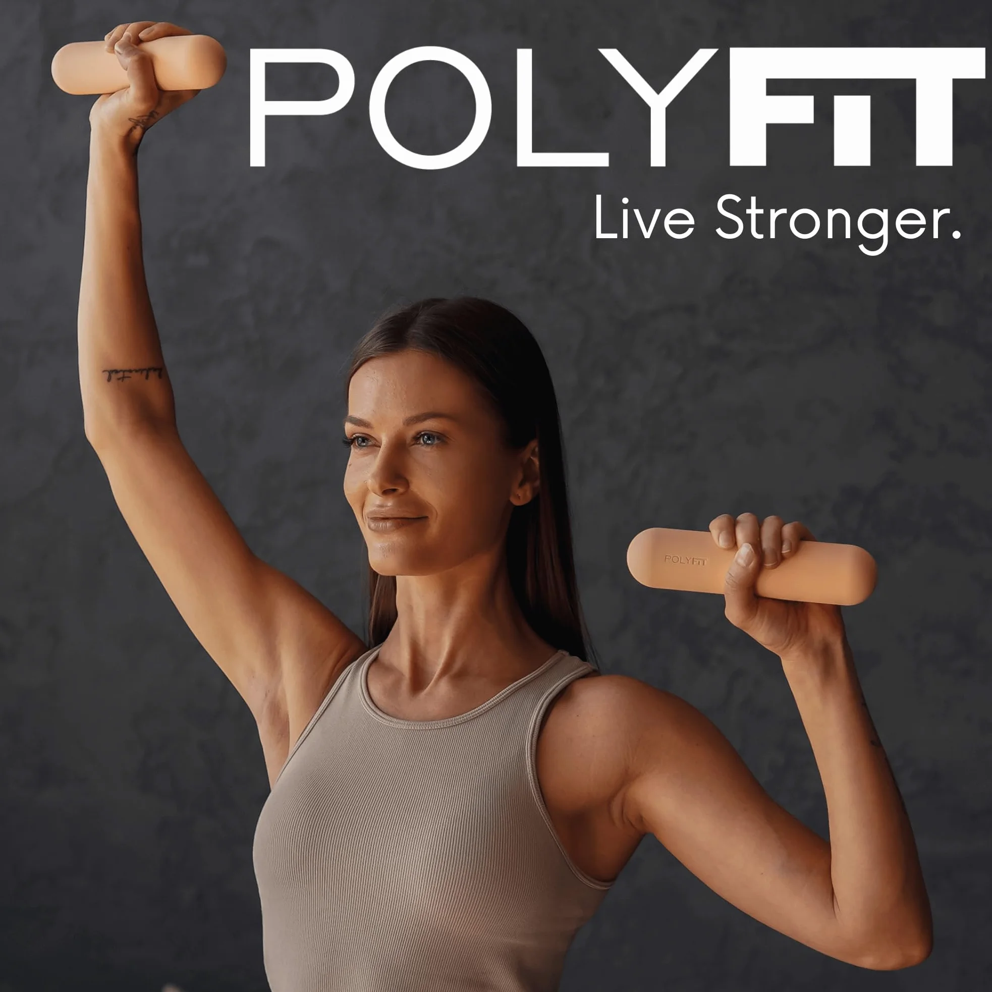 Polyfit Juego de 2 barras de pesas para mujer (3.3 libras | par de 6.5 libras) – Juego de mancuernas para caminar, yoga, baile, barra, pilates, cardio, aeróbicos