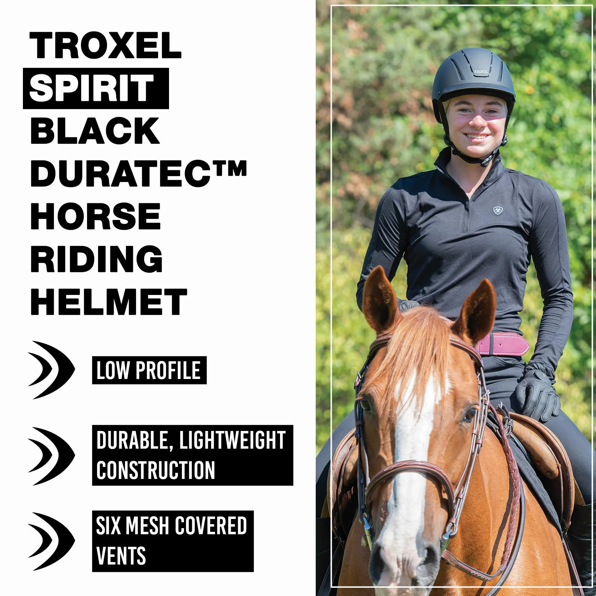 TROXEL Performance Headgear Troxel Spirit-Casco de equitación, Mujeres