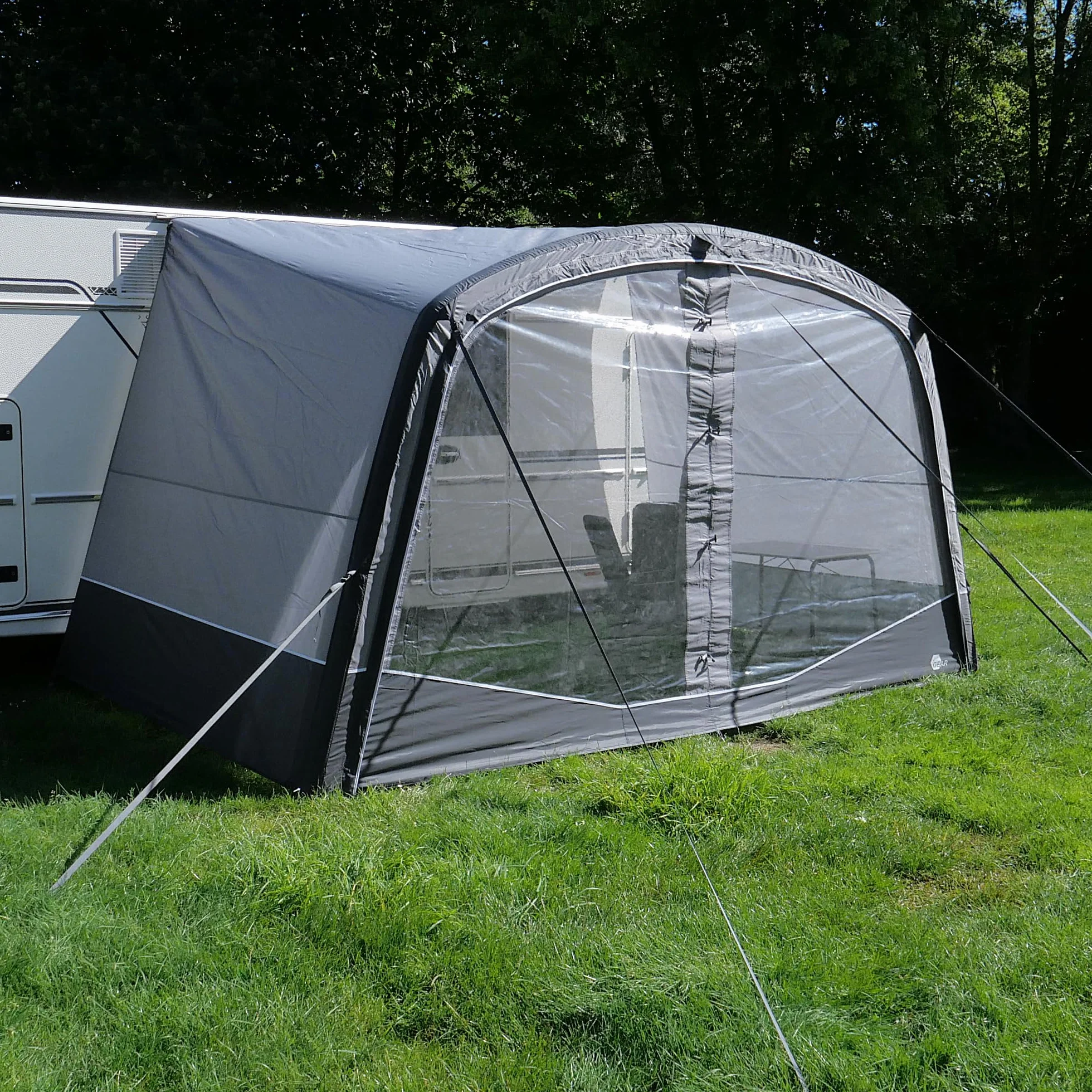 your GEAR Otranto Air - Techo solar inflable de 380x250 cm, columna de agua de 5000 mm, ideal para caravanas y autocaravanas, protección solar