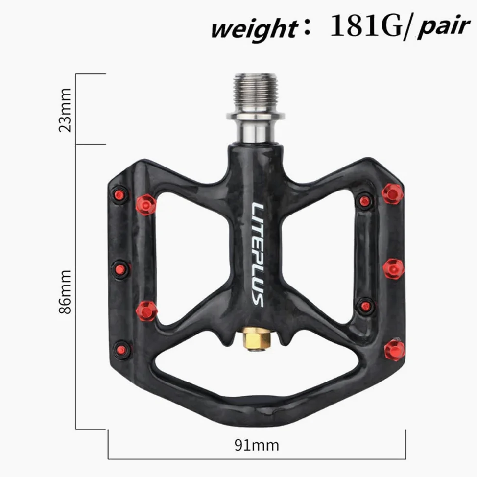 Pedal de Carbono de Titanio Antideslizante para Bicicleta de Carretera Brompton - Súper Ligero con 3 Rodamientos