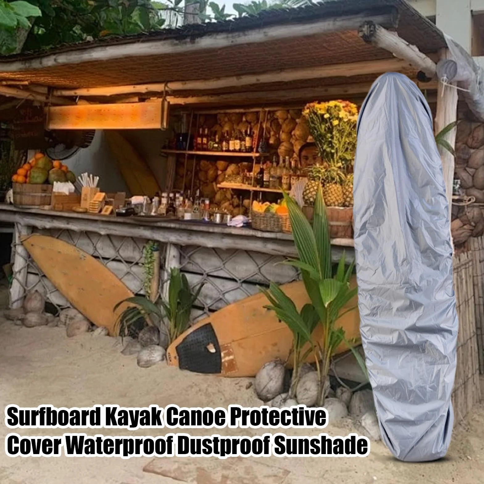 Funda para Paddle Board - Protector De Tablas De Surf con Protección UV,Cubierta Impermeable para Kayak Uso En Playa Naturaleza Camping Navegación