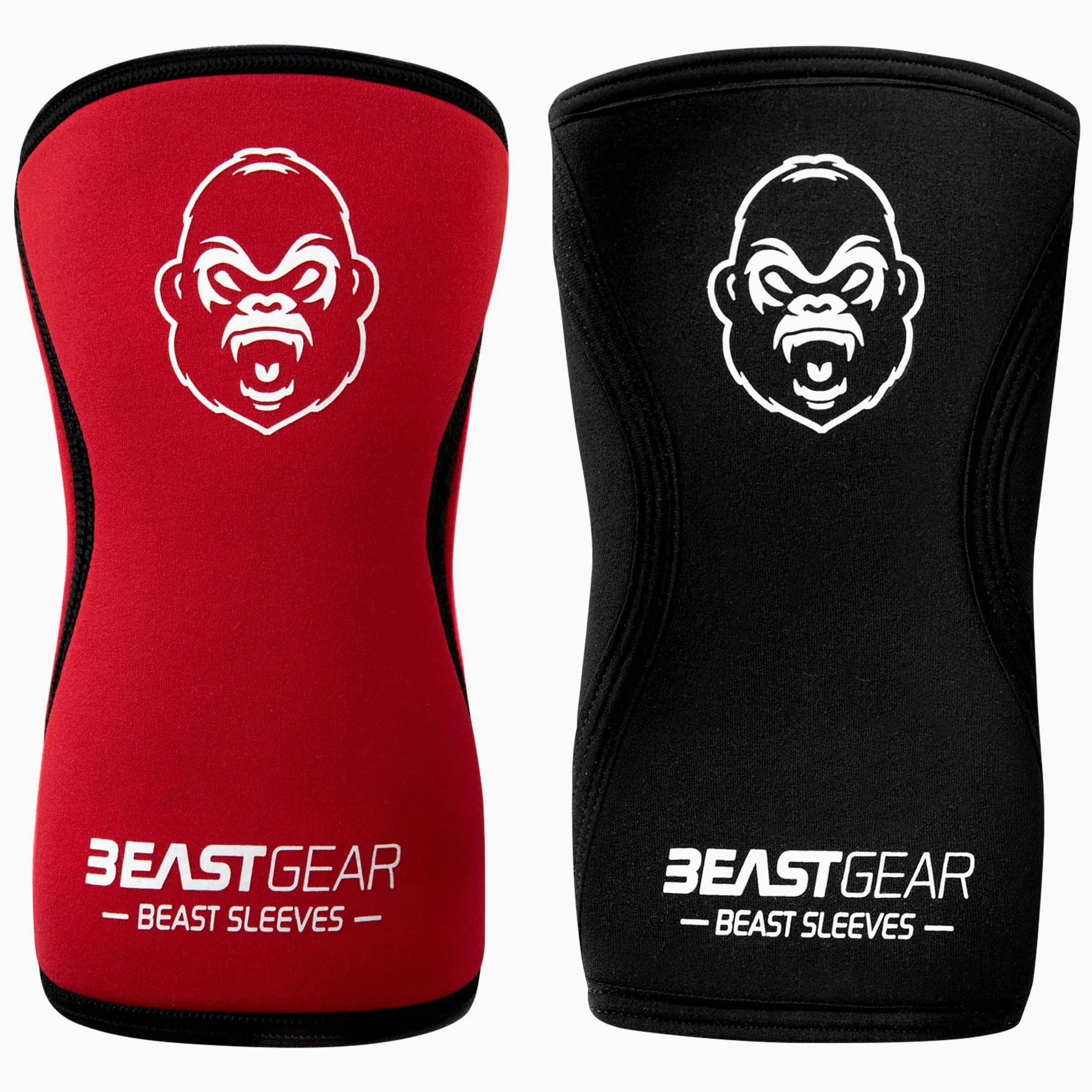 Beast Gear Rodilleras Deportivas - Estabilizador de Rodilla con función Protectora y de compresión - Rodillera Crossfit para Deportes como fútbol, Running y Powerlifting