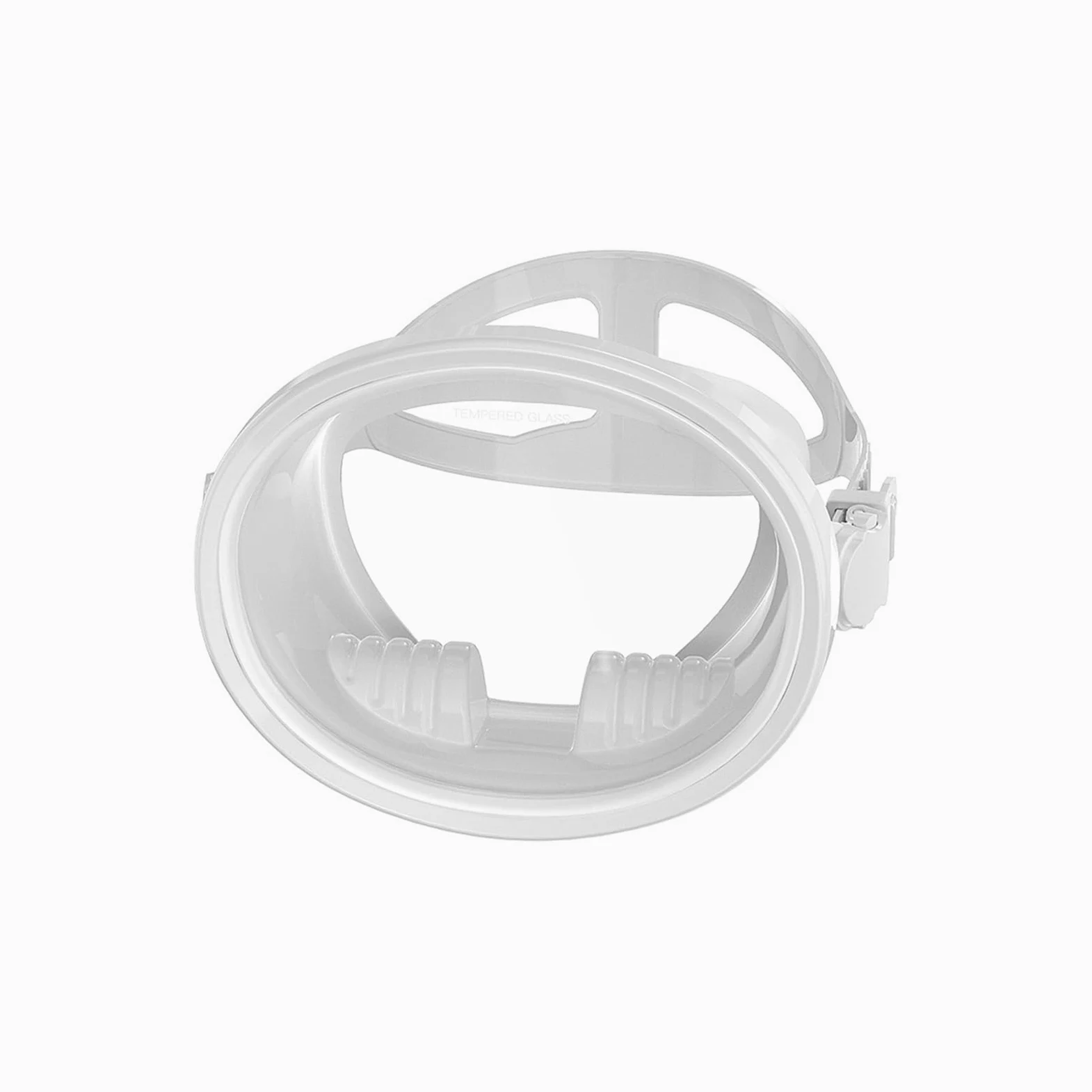 Genérico Máscara de Buceo Ovalada for Adultos, máscara de Pesca submarina, Gafas de Buceo panorámicas de Estilo Retro clásico con Lentes de Vidrio Templado