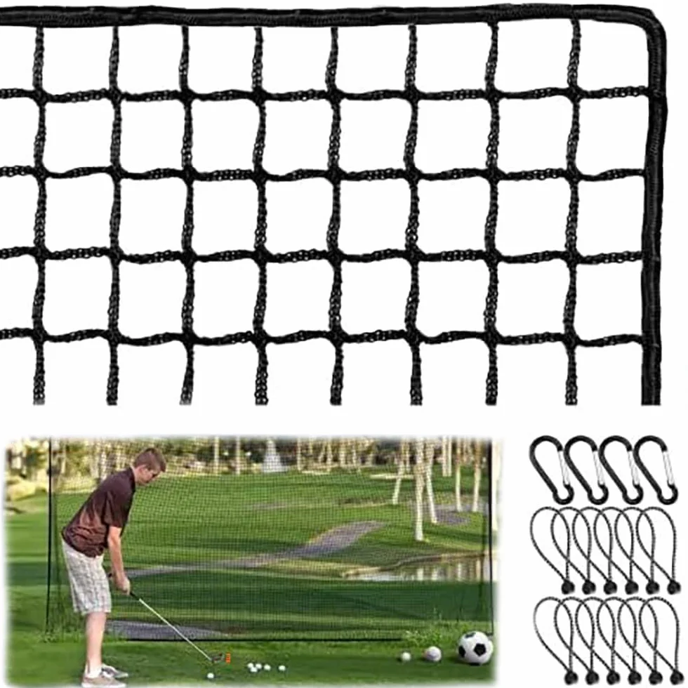 NEWFUN Red de Golf 3x3M Poliéster Negro Portátil Entrenamiento para Jardín Exterior