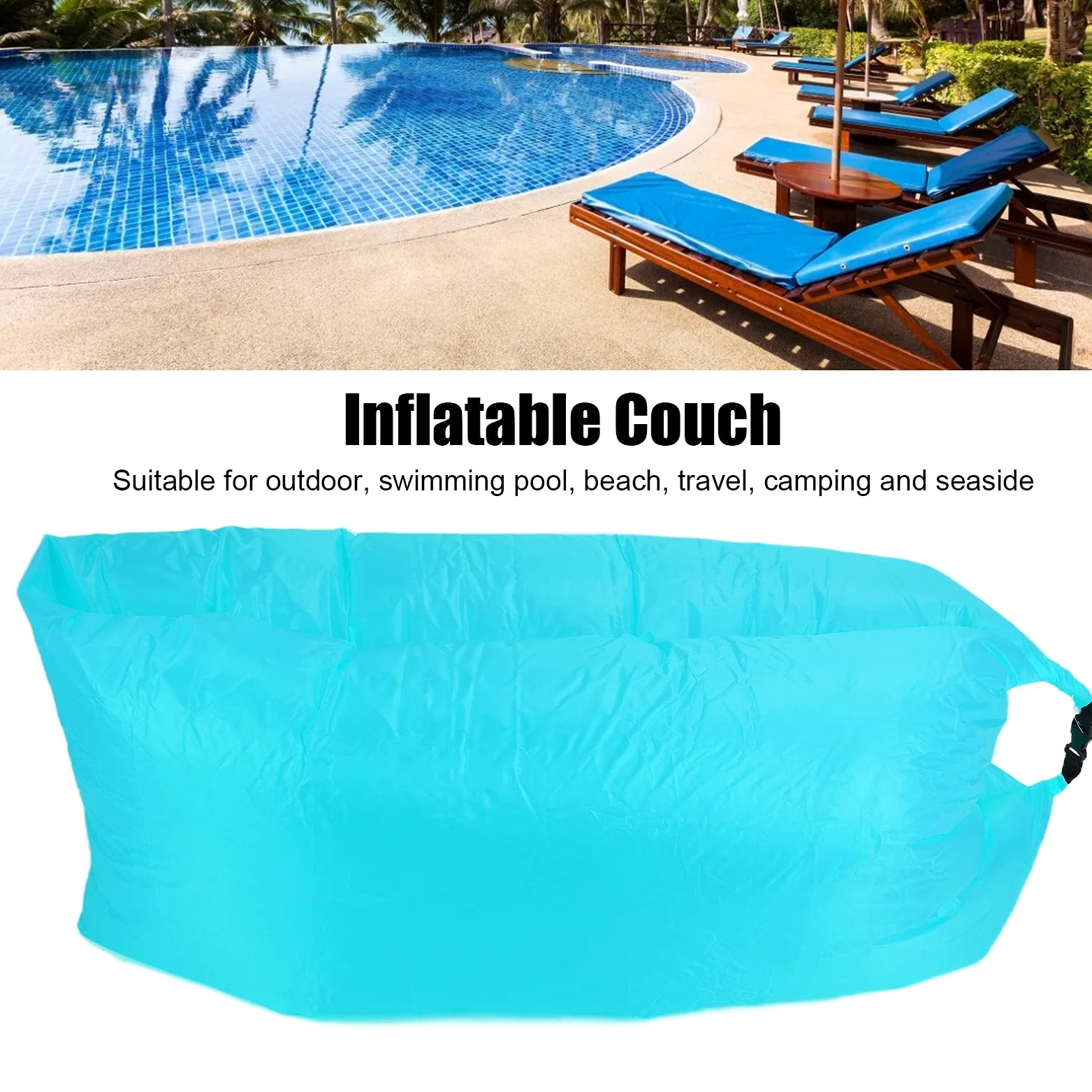 Colchón de aire inflable portátil, cama de camping ligera y plegable para aventuras de viaje al aire libre, fácil de transportar e instalar, ideal para senderismo y picnic