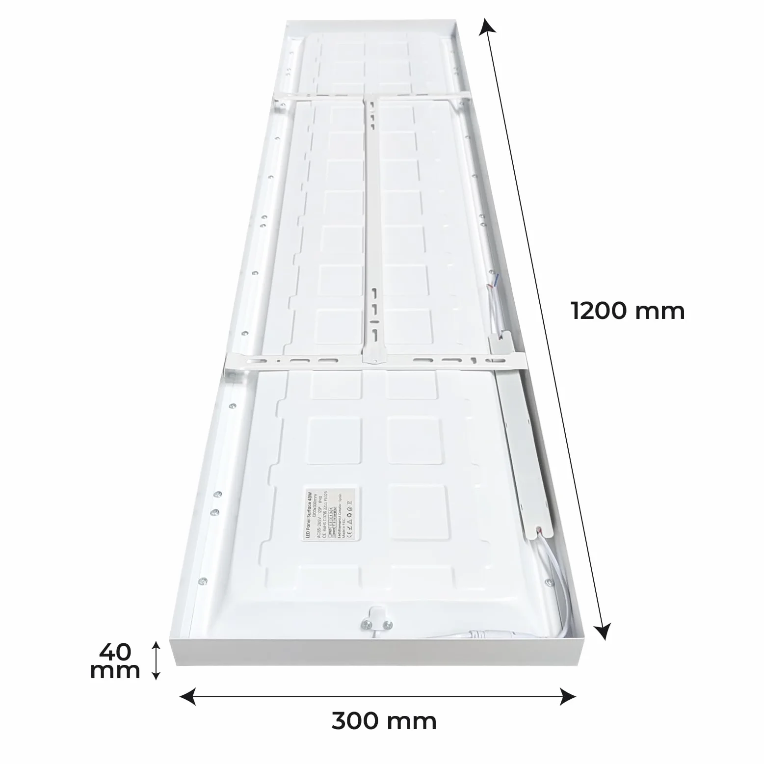 Plafon LED Panel Superficie 120x30cm 48W CCT 5000 Lumenes