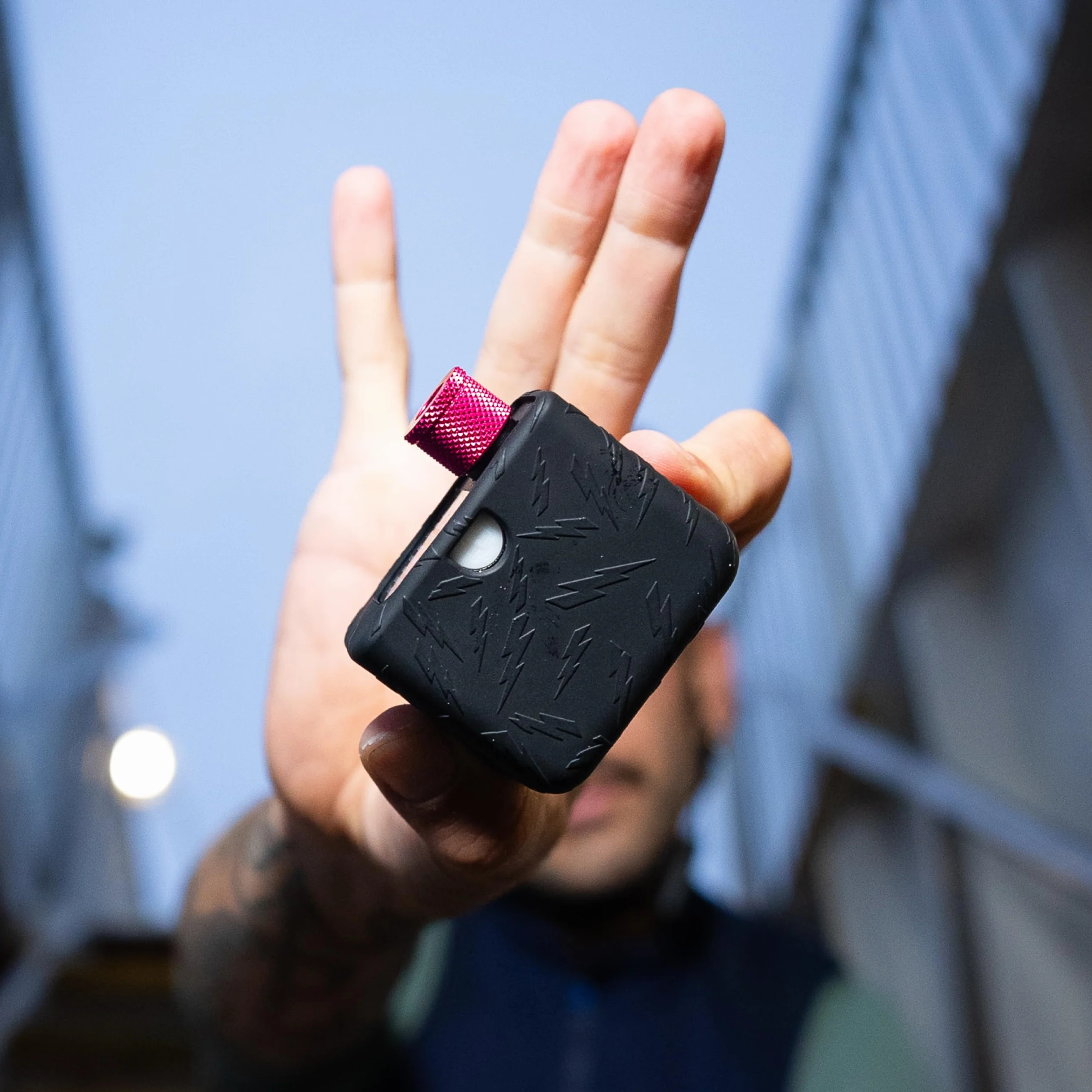 Muc-Off Airmach Mini Inflador Eléctrico - Presta y Schrader - Bomba de Bicicleta Compacta con Carga Rápida USB-C
