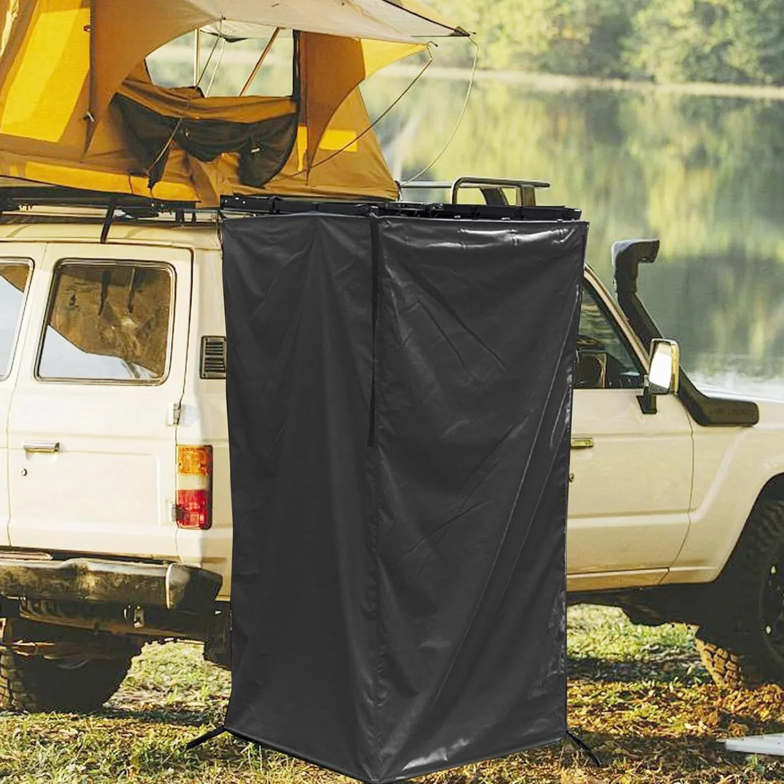 Recinto de Ducha Exterior - Puesto De Ducha Portátil Impermeable | Accesorios Exteriores para Autocaravanas, Balcón, Baño, Cambio De Ropa Y Senderismo