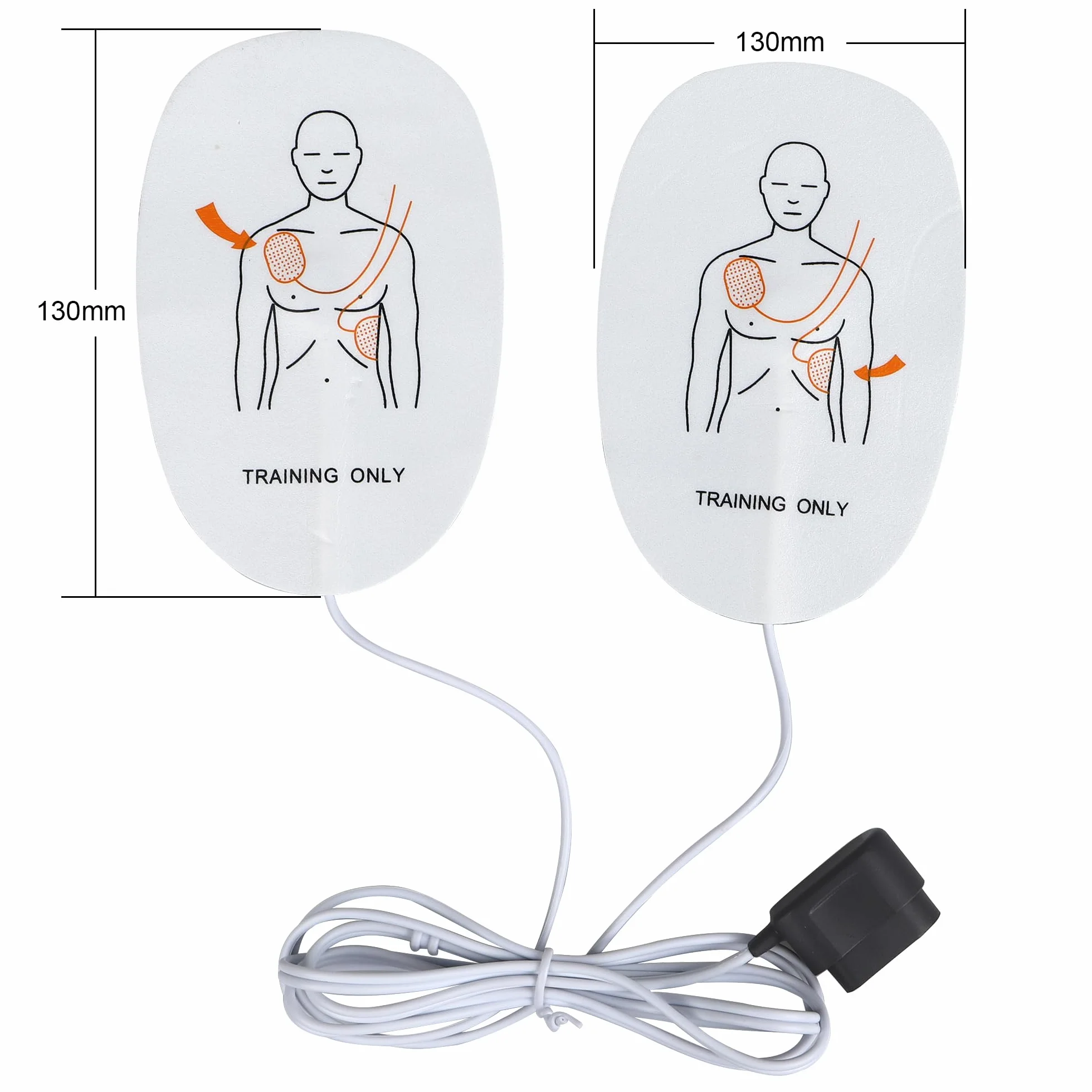 Almohadillas de electrodos de entrenamiento para DEA XFT-120G para adultos, repuesto para desfibrilación (paquete de 1)