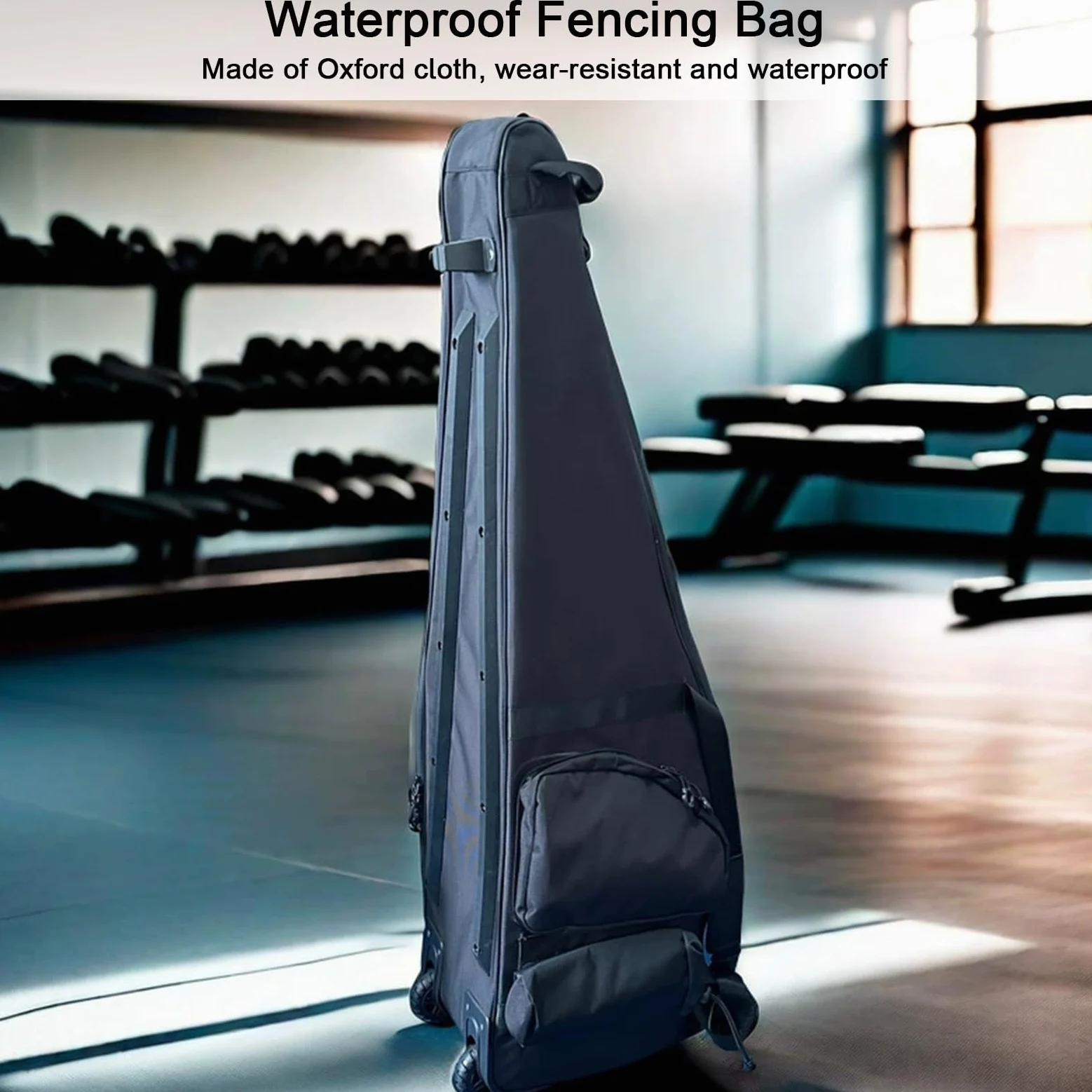 Mochila Portátil para Esgrima, Bolsa de Ruedas de Esgrima, Cremallera de Doble Sentido, Ideal para Entrenamiento de Florete, Espada y Sable