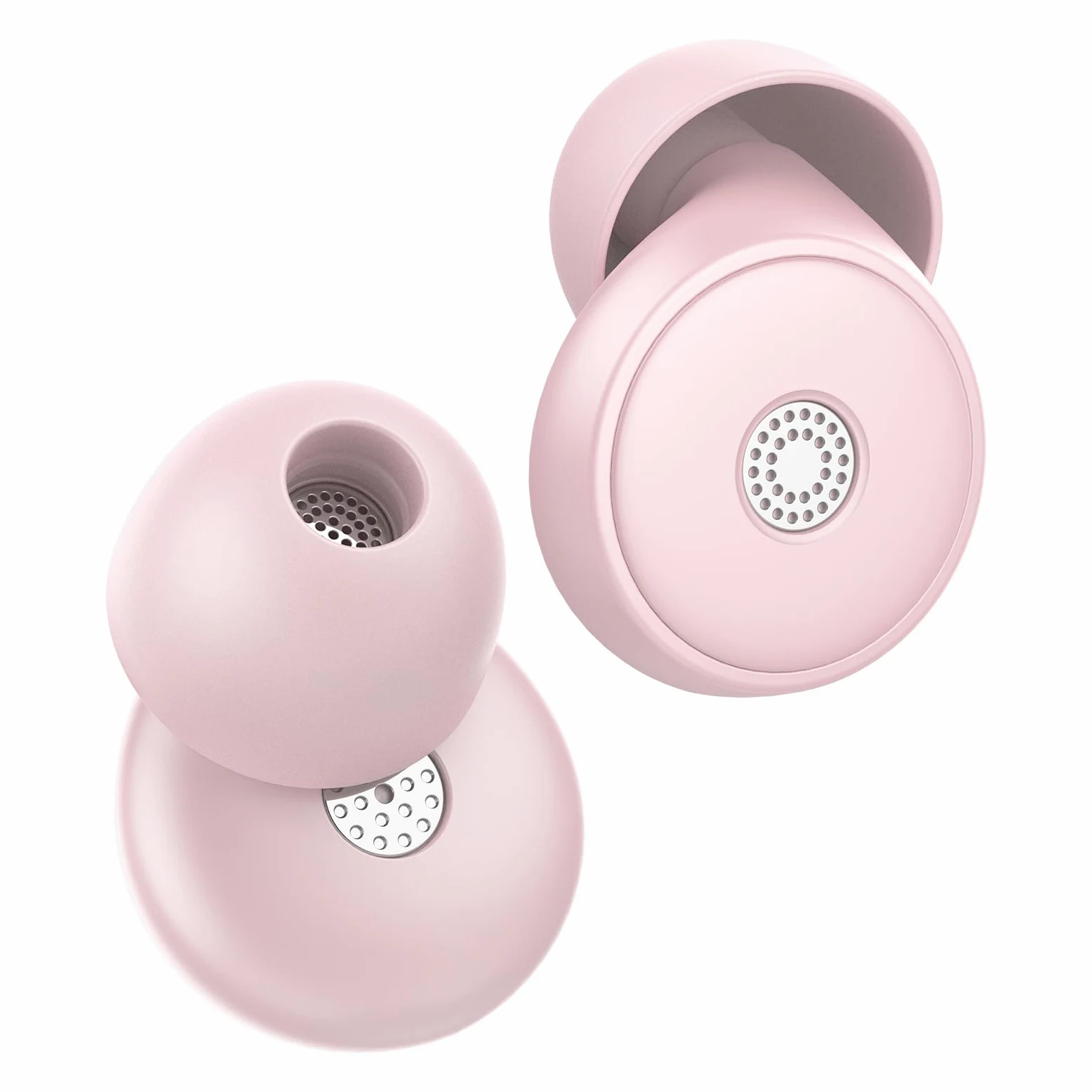Tapones para los oídos para dormir -45 dB, 0 sensación de presión, silicona reutilizable (rosa)