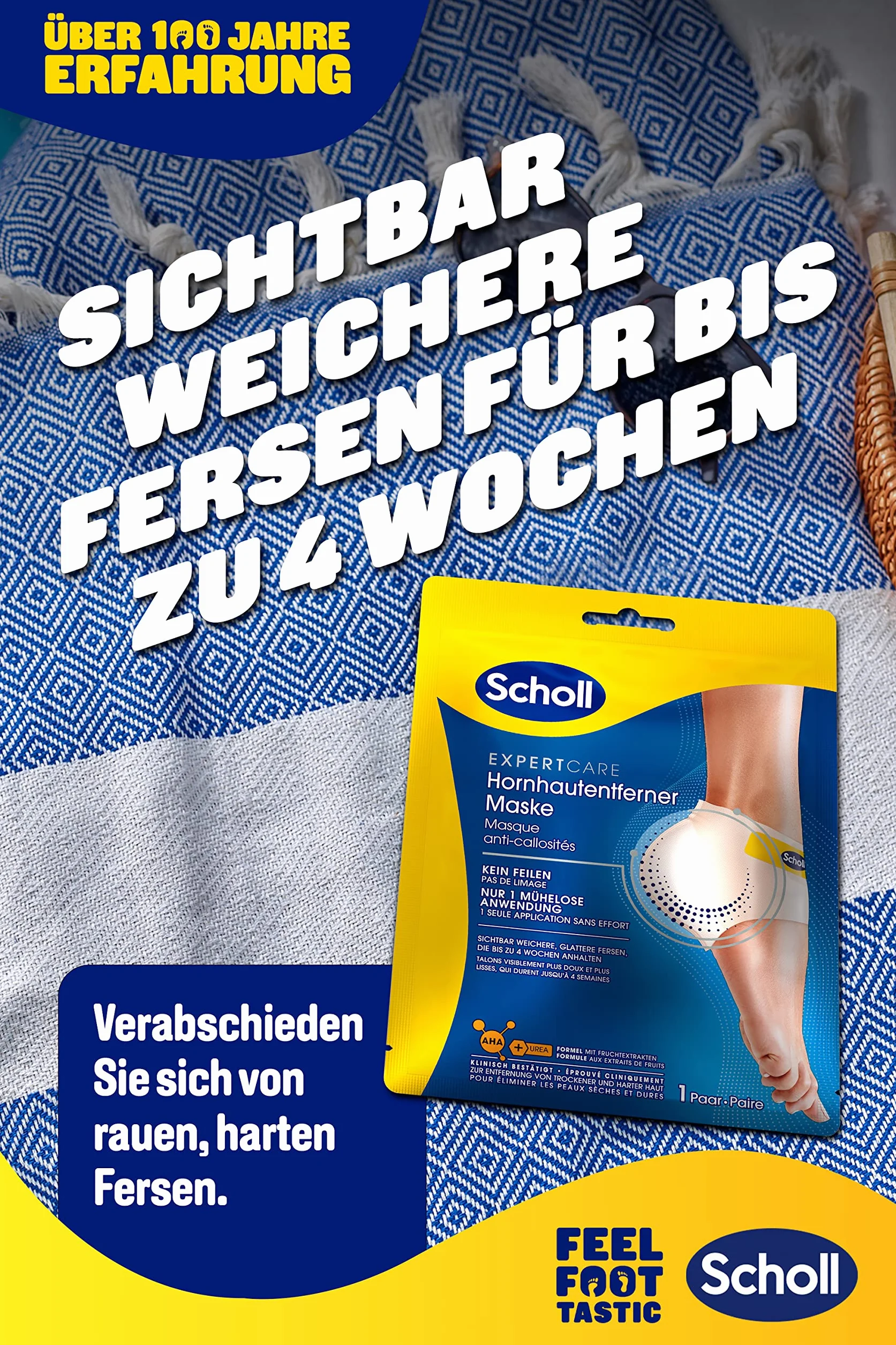 Scholl Máscara exfoliante eliminar callos calcetines pies suaves