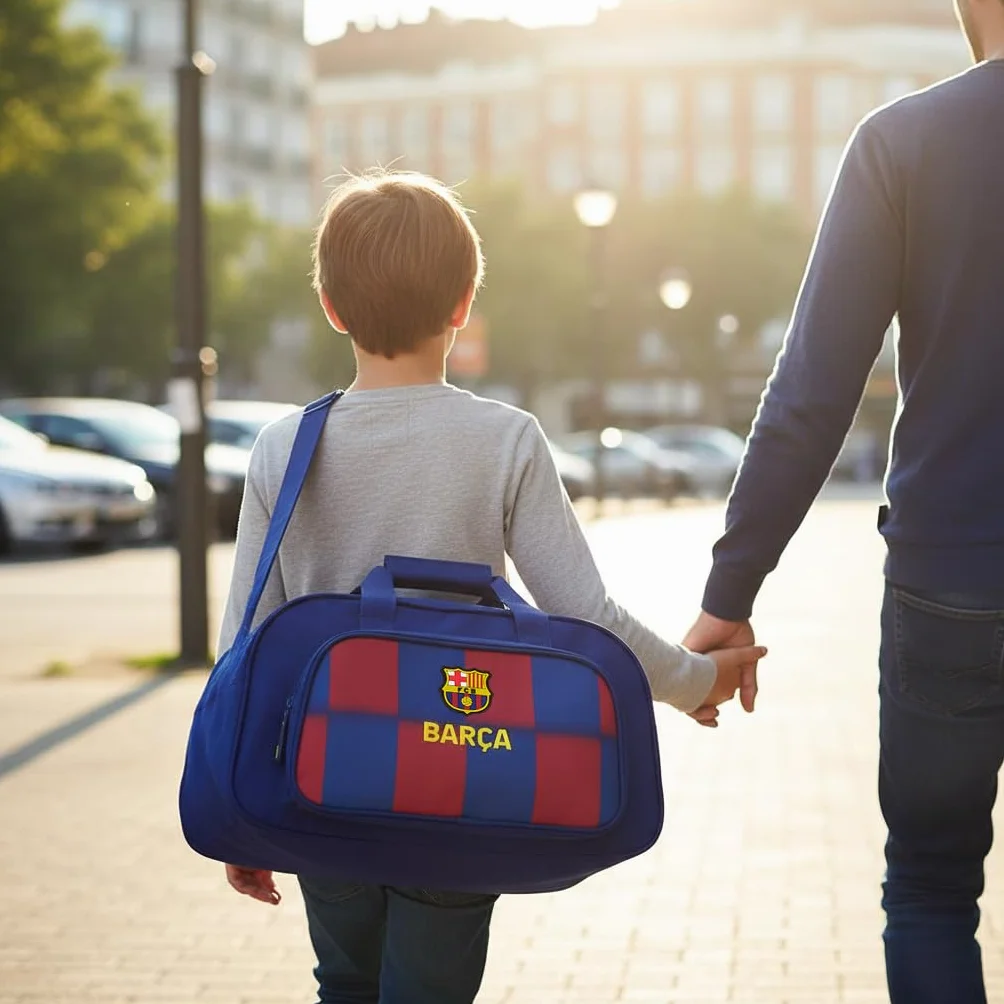 Mochila FC Barcelona unisex asas ajustables, ligera y cómoda, ideal para escuela y actividades diarias, mochila barça